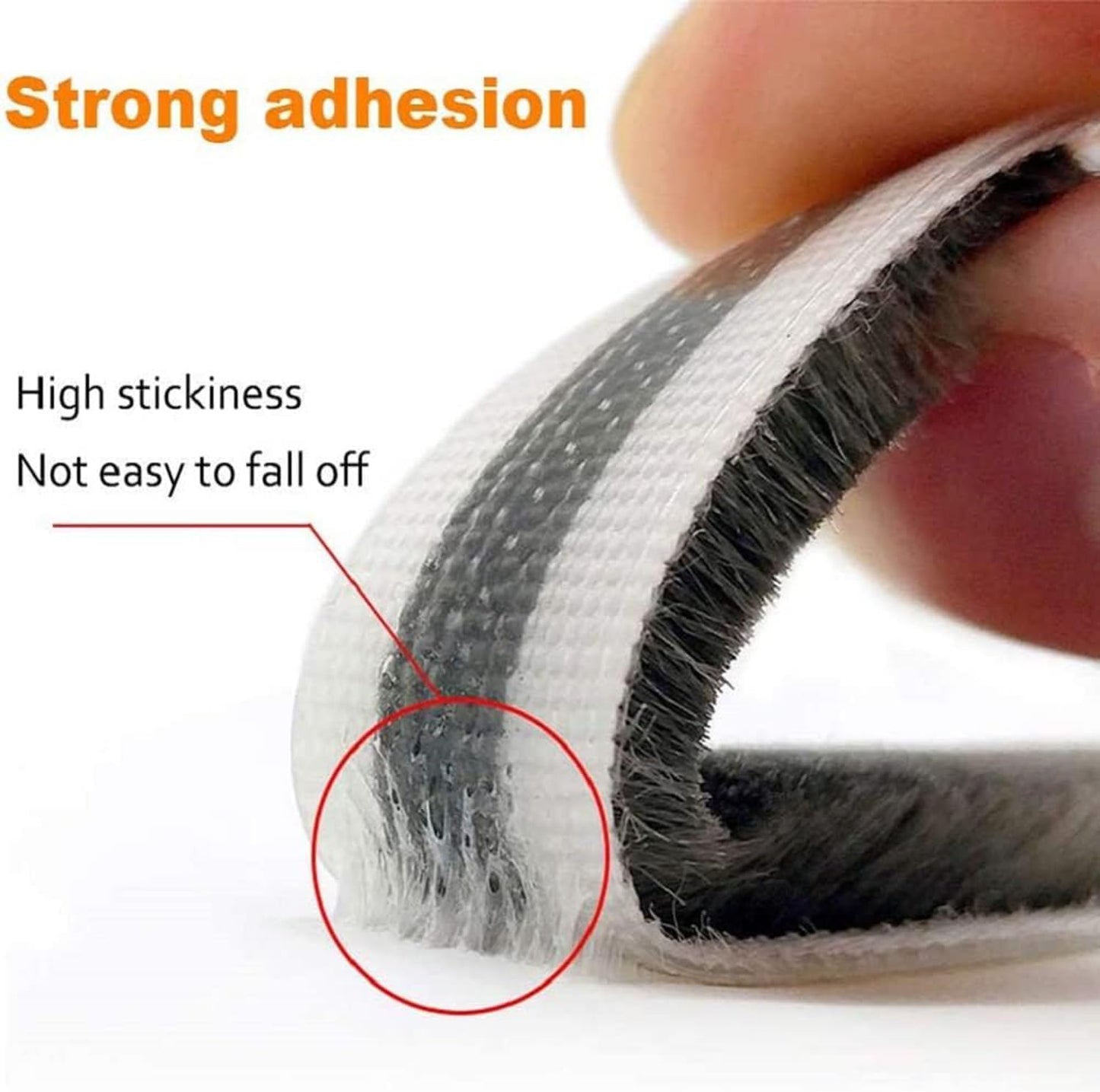 33ft Self Adhesive Door Brush Weather Stripping Seal Strip for Sliding Windows & Exterior Doors - Soundproof Draft Stopper (Black, 0.35'' x 0.2'')