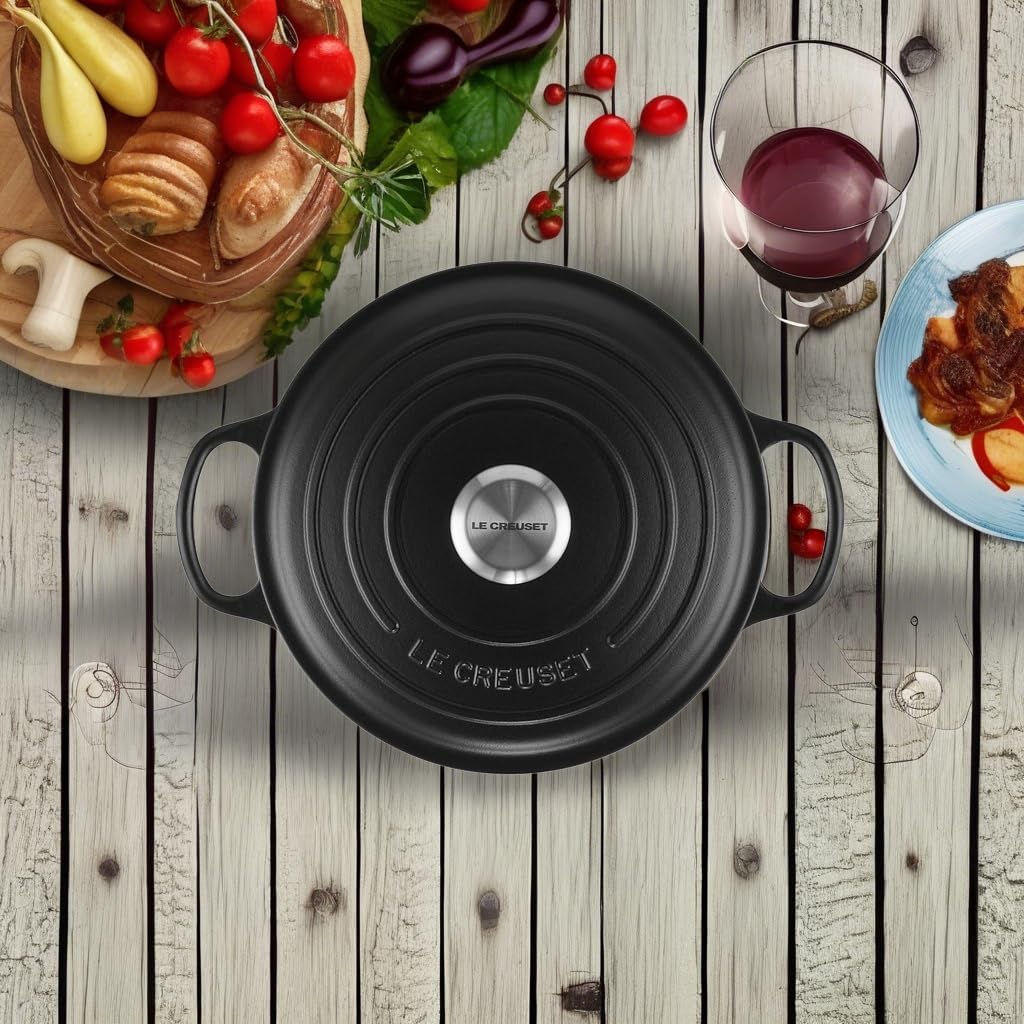 3.5 qt. Le Creuset Signature Sauteuse Oven in Licorice Enameled Cast Iron