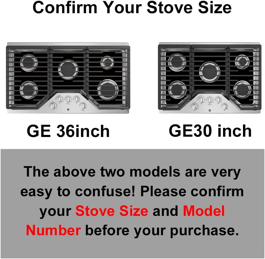 36" Gas Range Protectors - Non Stick Stove Protector for GE Gas Ranges (JGP5036, PGP7036, PGP9036, CGP5036, CGP7036)
