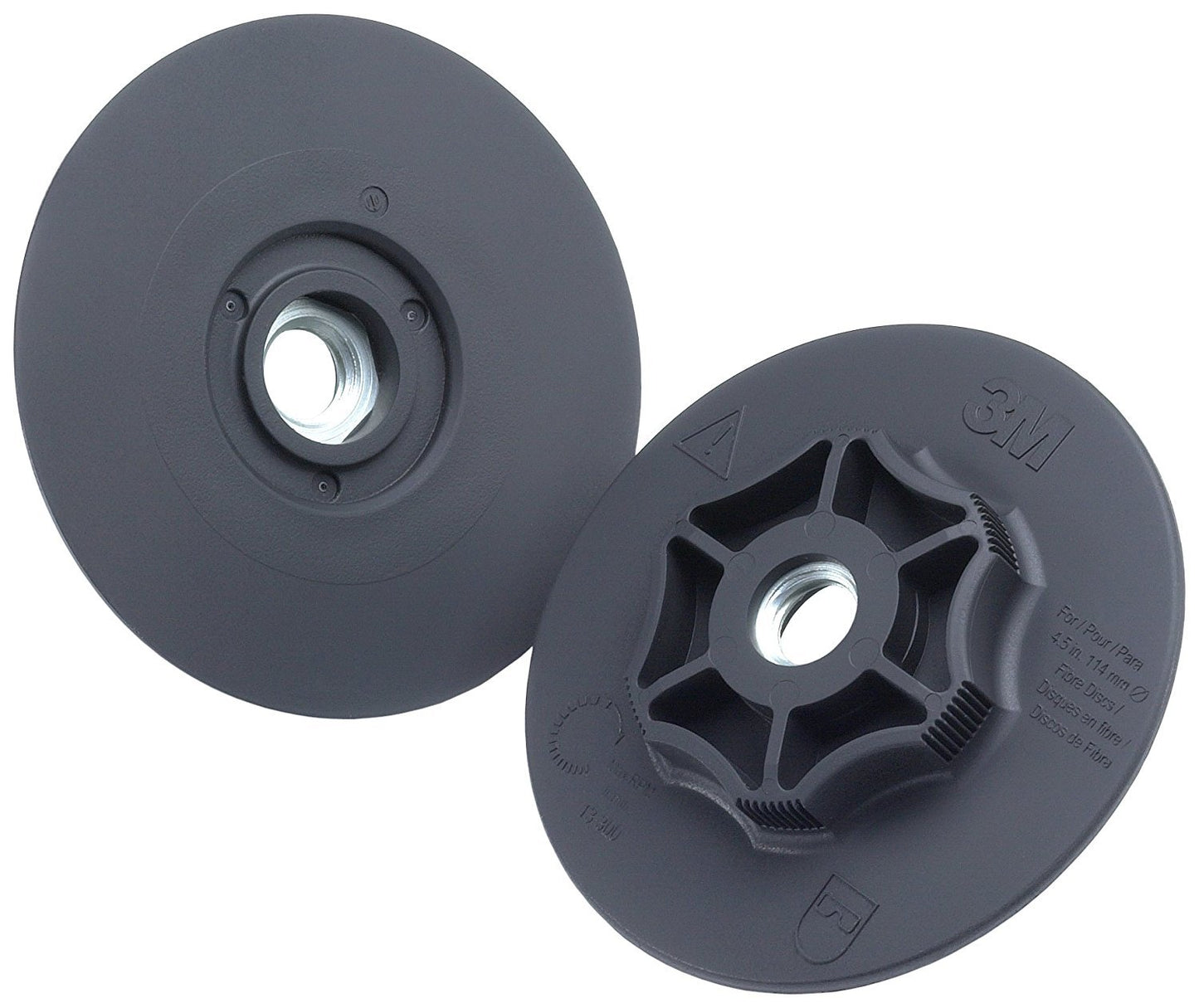 3M Fibre Disc Backup Pad for Angle Grinder - TN Quick Change - Metal Grinding Disc Pad 4.5" x 5/8-11 Thread - 2140 Black