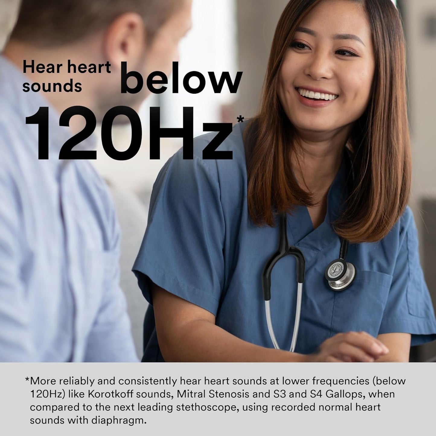 3M Littmann Classic III Stethoscope 5803, Stainless Steel Black-Finish Chestpiece, 27" Tube, Lightweight