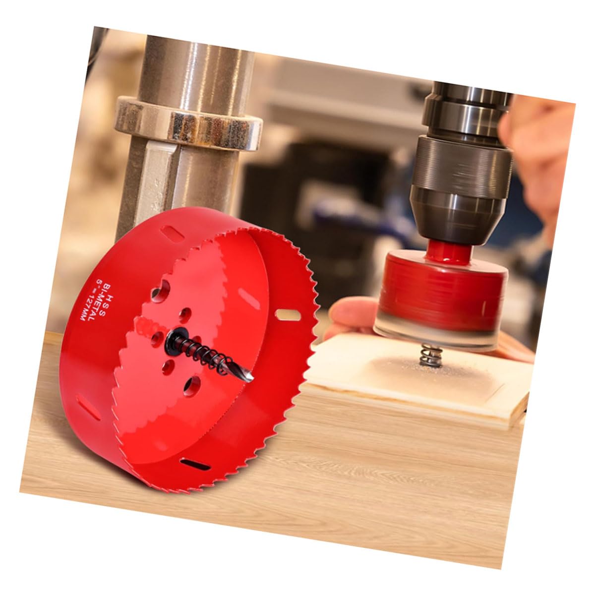 4-1/8" HSS Bi-Metal Hole Cutter with Pilot Drill Bit for Wood, Plastic, Drywall, Metal Sheet