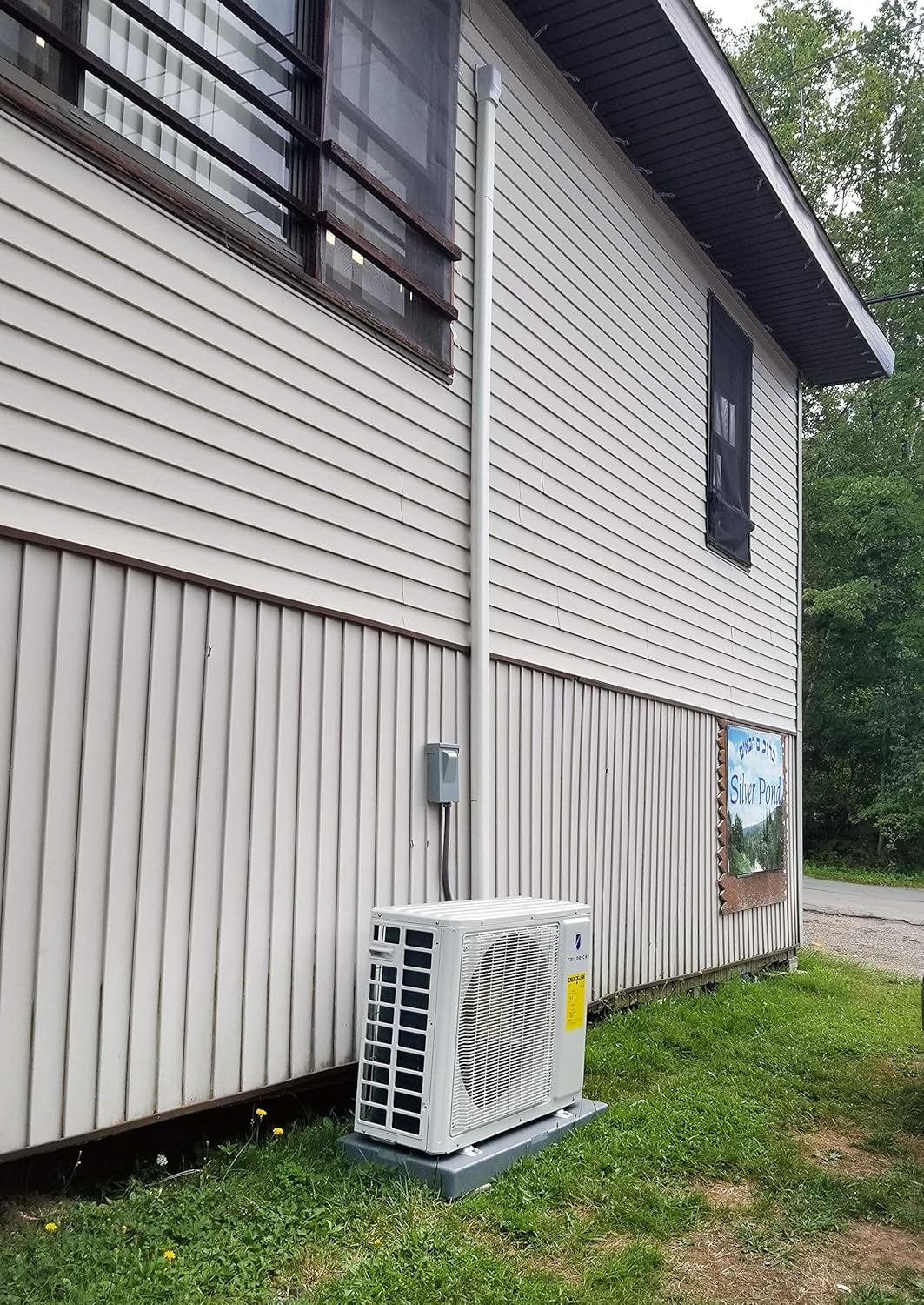 4" Beige PVC Decorative Line Cover 120 Degree Elbow Bend for Ductless Mini Split HVAC Air Conditioners