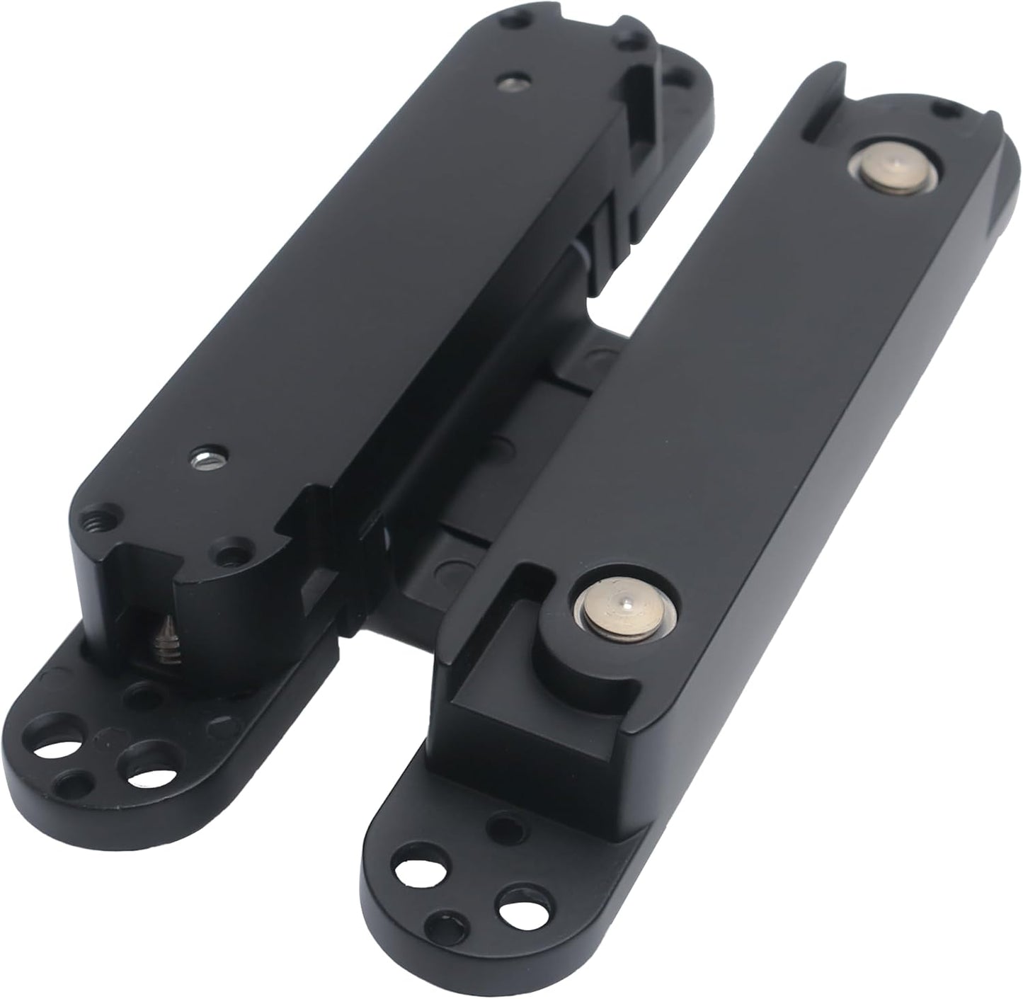 4-Pack AnvFlik 6" Heavy Duty Black Hidden Door Hinges, Zinc Alloy Concealed Hinges 6"x2.5"x1", 180° Swing, 3 Way Adjustable Hinge