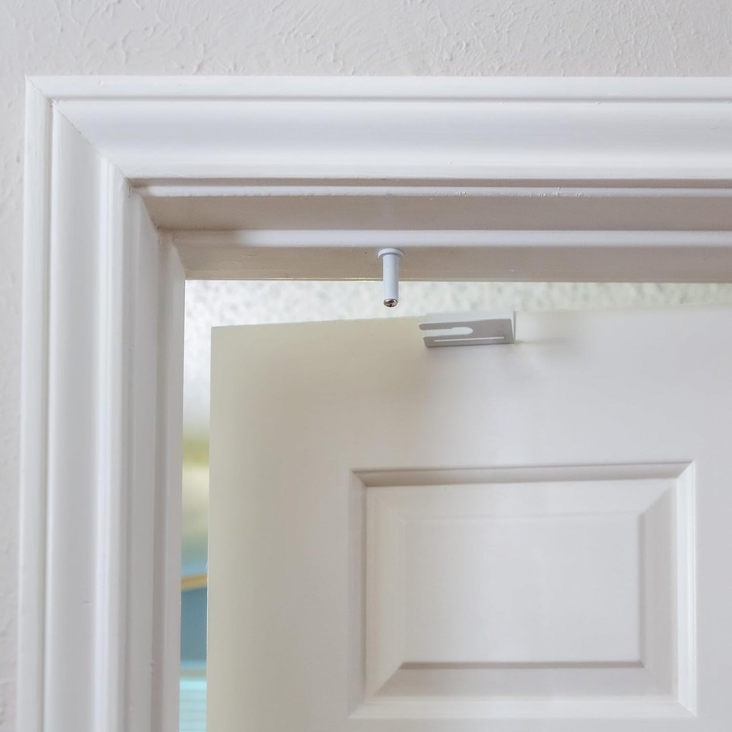 4 Pack GlideLok Child Safety Door Top Lock - Interior & Exterior Metal Access Lock - Dual-Sided Child Proof Lock