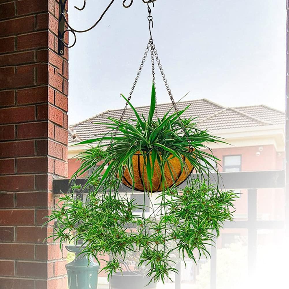 4-Pack Heavy Duty Swivel Plant Hanger Hooks for Hanging Plants - Black Color