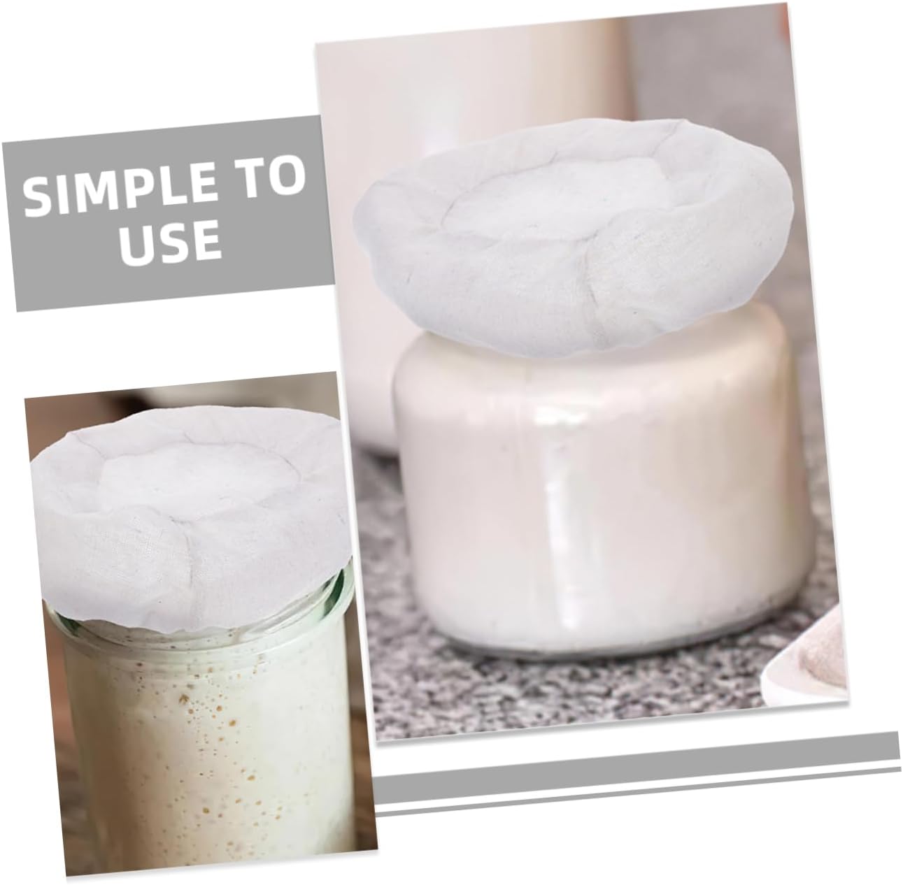 4 Pack Wide Mouth Canning Jar Lids with Airtight Seal - Perfect for Food Storage and Sourdough Bread Proofing