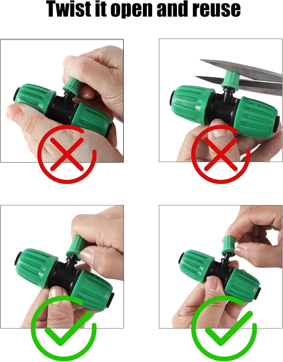 40 Pack 1/4 Barb Connector Plug Cap for Rubber Plug Fitting in Irrigation System Hose