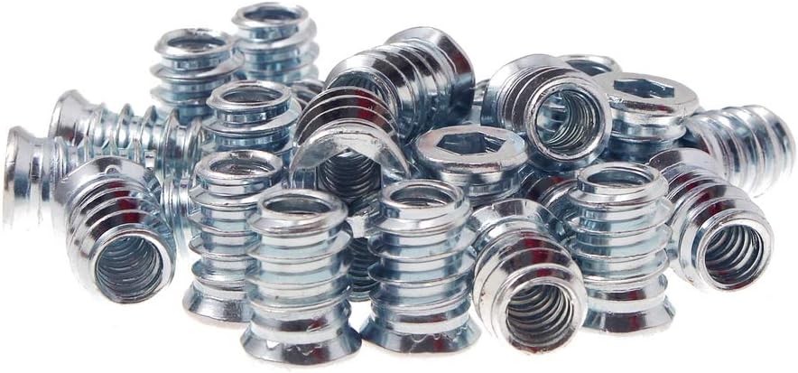 40-Pack of Sprite Science Hex Drive Threaded Inserts for Wood - 1/4-20 Size
