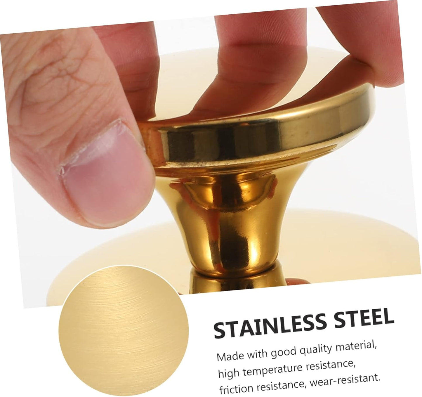 4Pcs Heat Resistant Stainless Steel Pot Cover Handles for Easy Pan Lid Handling