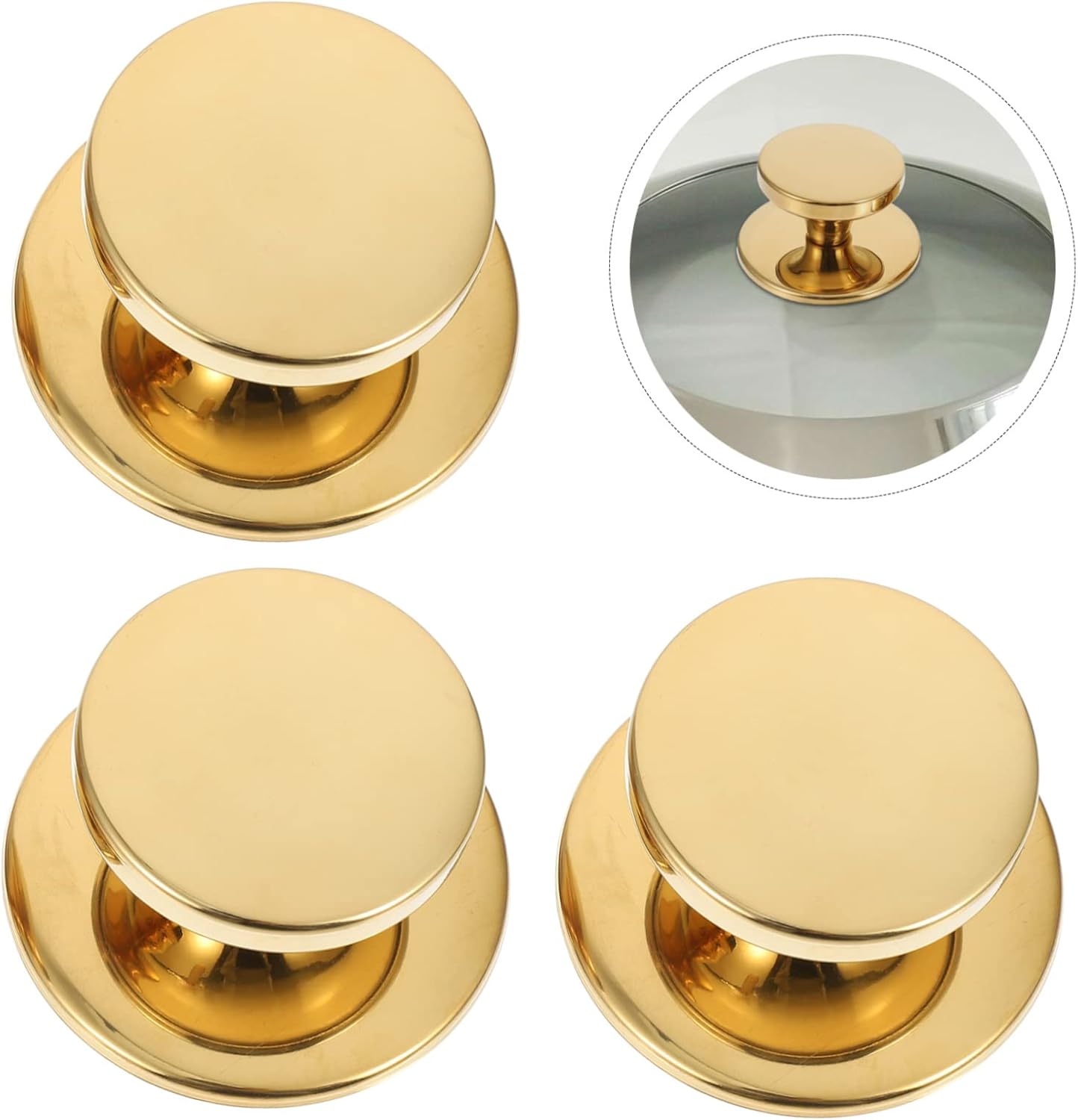 4Pcs Heat Resistant Stainless Steel Pot Cover Handles for Easy Pan Lid Handling