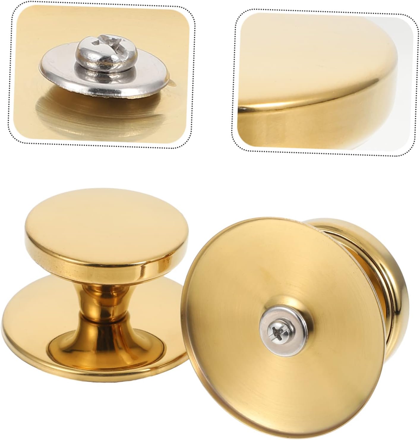 4Pcs Heat Resistant Stainless Steel Pot Cover Handles for Easy Pan Lid Handling