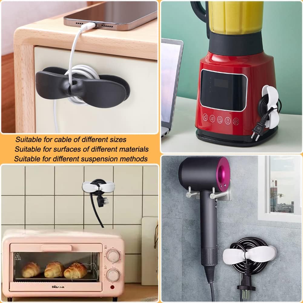 4PCS SisBroo Cord Organizer for Kitchen Appliances - Cord Winder Cable Holder for Pressure Cooker, Mixer, Blender, Coffee Maker, Air Fryer