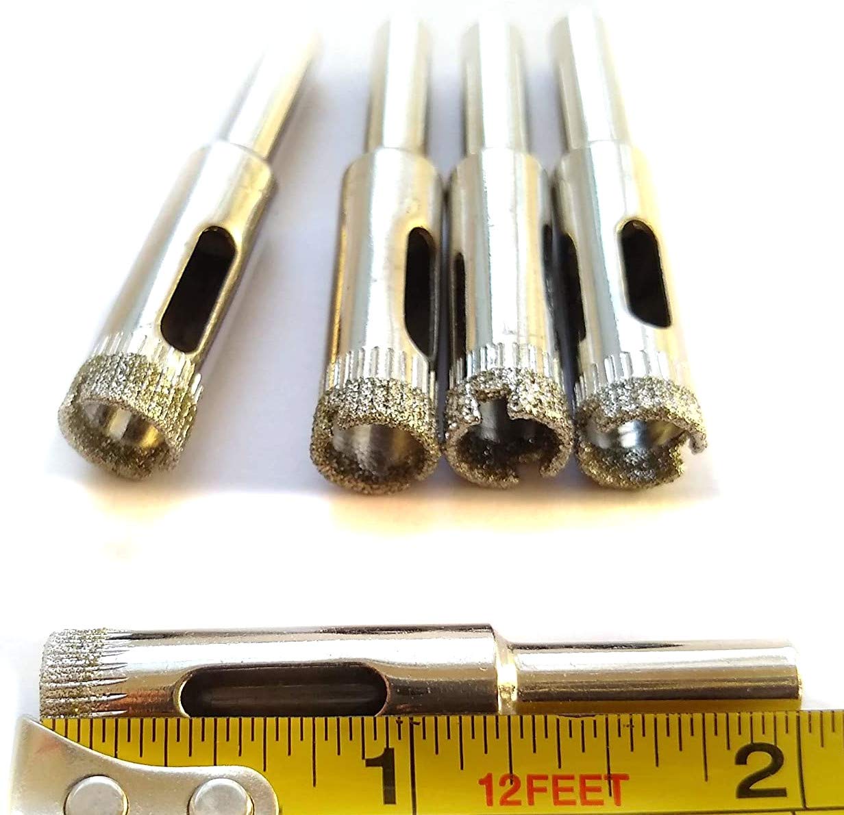 5 Pcs DRILAX 3/8 Inch Diamond Drill Bits for Ceramic Tile - Premium Alloy Steel Bits for Glass, Porcelain, Quartz, and Granite