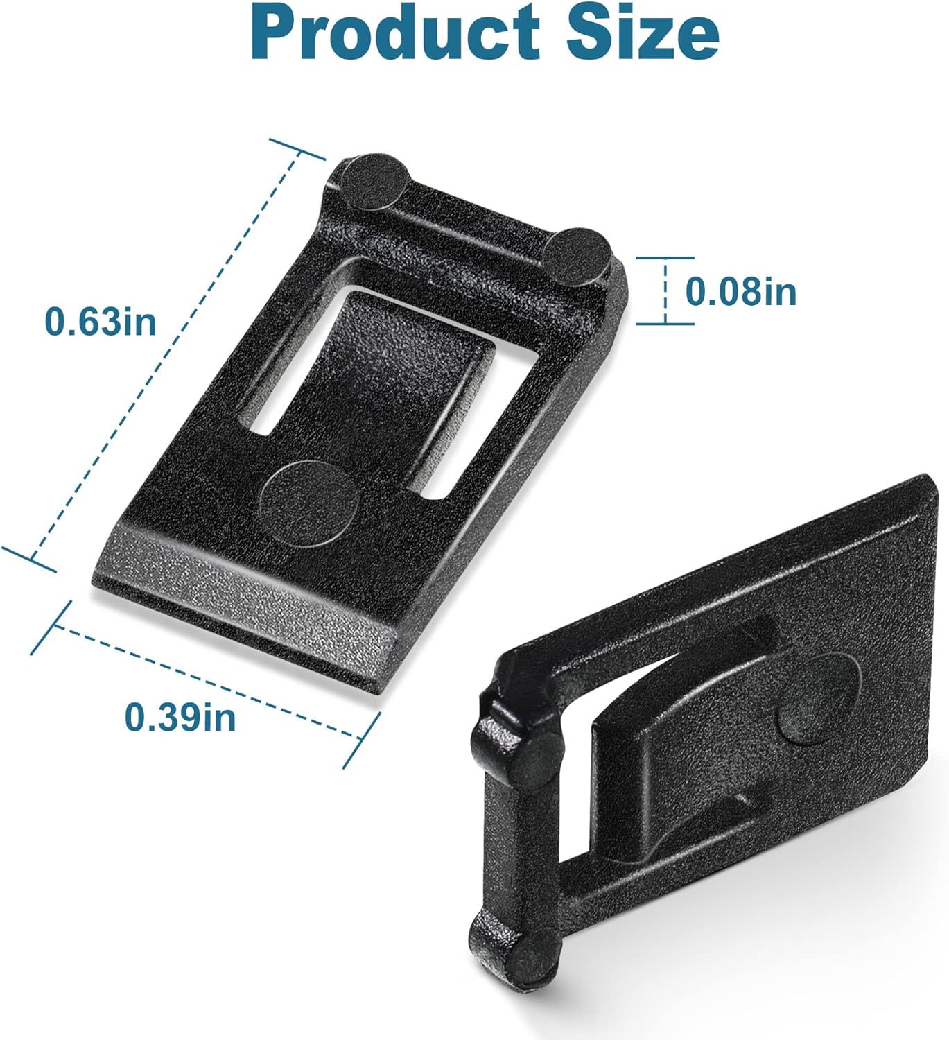 50 Pack European Kitchen Cabinet Hinge Restrictor Clips, 86 Degree Angle, Black Color, Excludes Soft Close Hinges