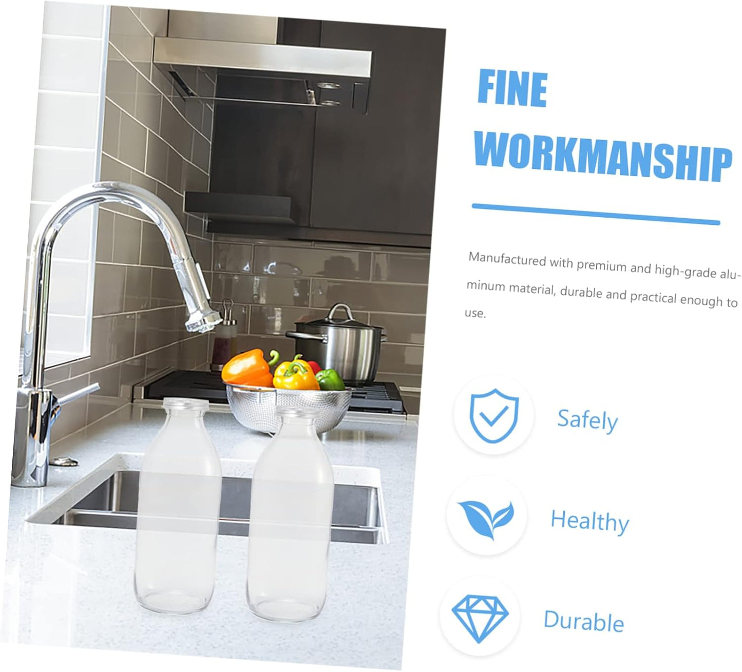 50 Pack Leak-proof Jar Caps - Honey Jar Lids Replacement for Canning Jars - Wide Mouth Ball Lids - Aluminum Mason Jar Tops