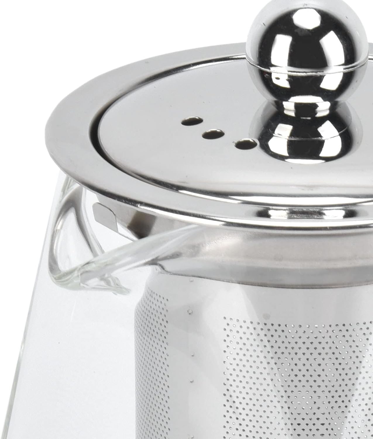 550ml Glass Teapot with Removable Stainless Steel Kettle - Durable and Stylish Tea Pot for Home and Office