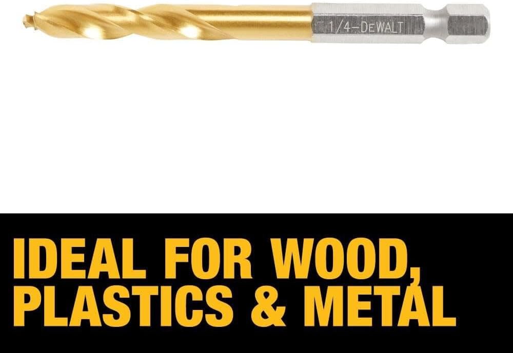 5pc DEWALT Impact Ready Titanium Nitride Coated Drill Bit Set - DD5155