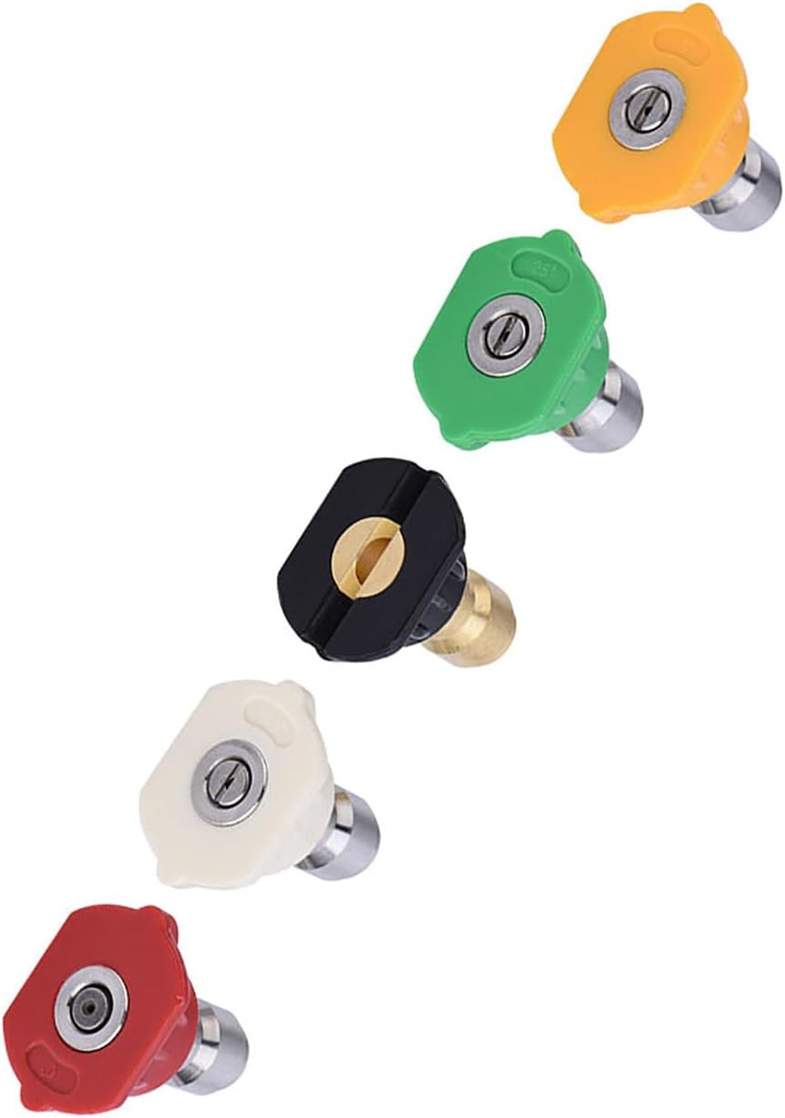 5pcs 4000 PSI Pressure Washer Spray Nozzles Set with Variety Degrees for Quick Connect - HAOHIZE