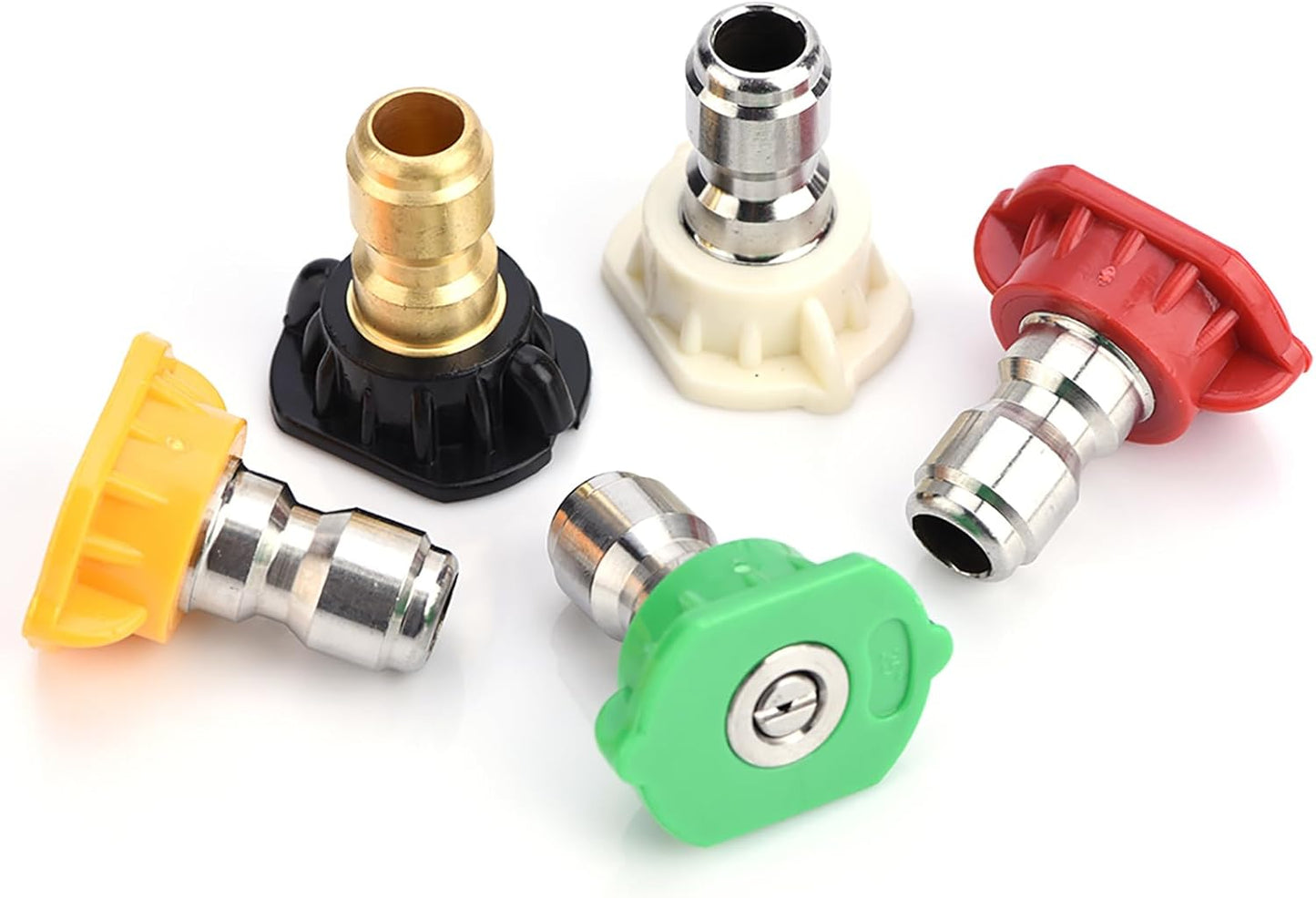 5pcs 4000 PSI Pressure Washer Spray Nozzles Set with Variety Degrees for Quick Connect - HAOHIZE