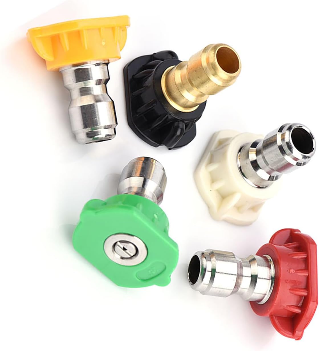 5pcs 4000 PSI Pressure Washer Spray Nozzles Set with Variety Degrees for Quick Connect - HAOHIZE