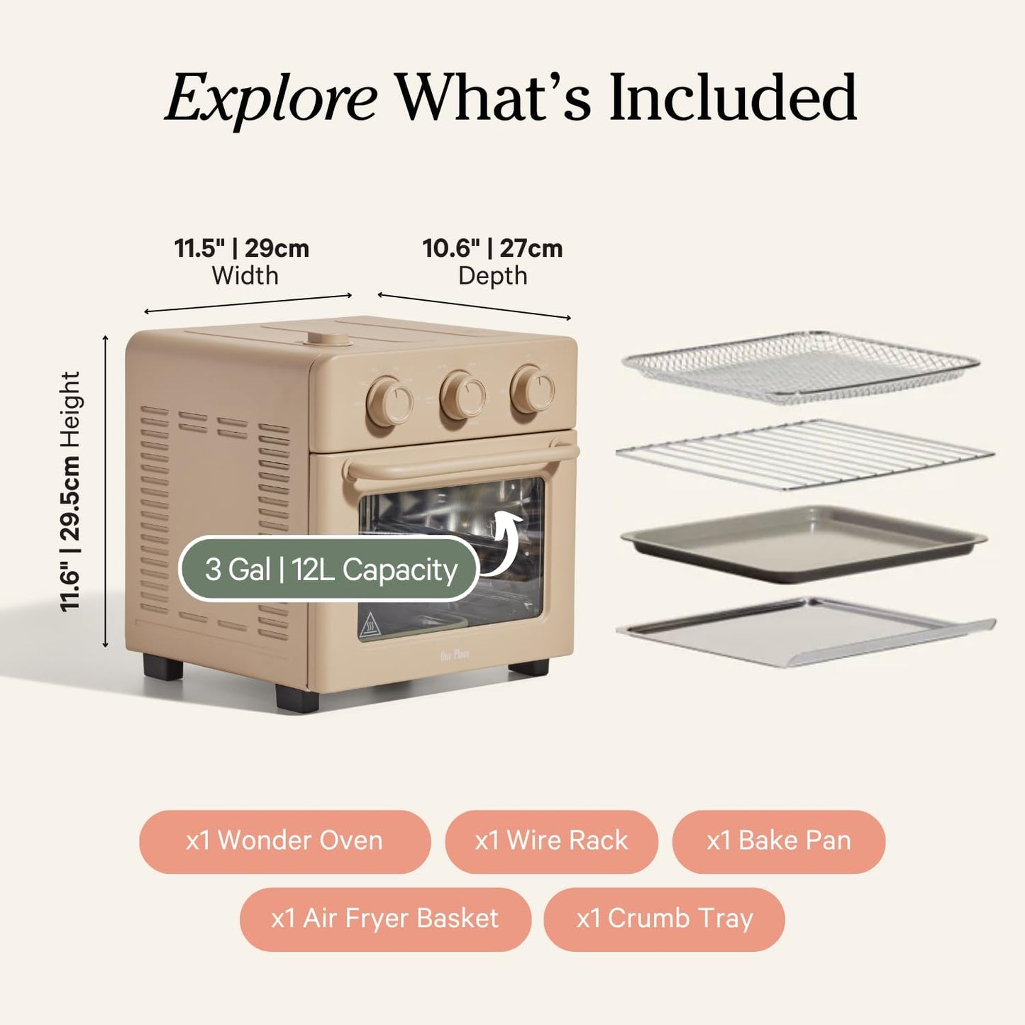 6-in-1 Air Fryer & Toaster Oven with Steam Infusion - Compact, Fast Preheat, Multifunctional