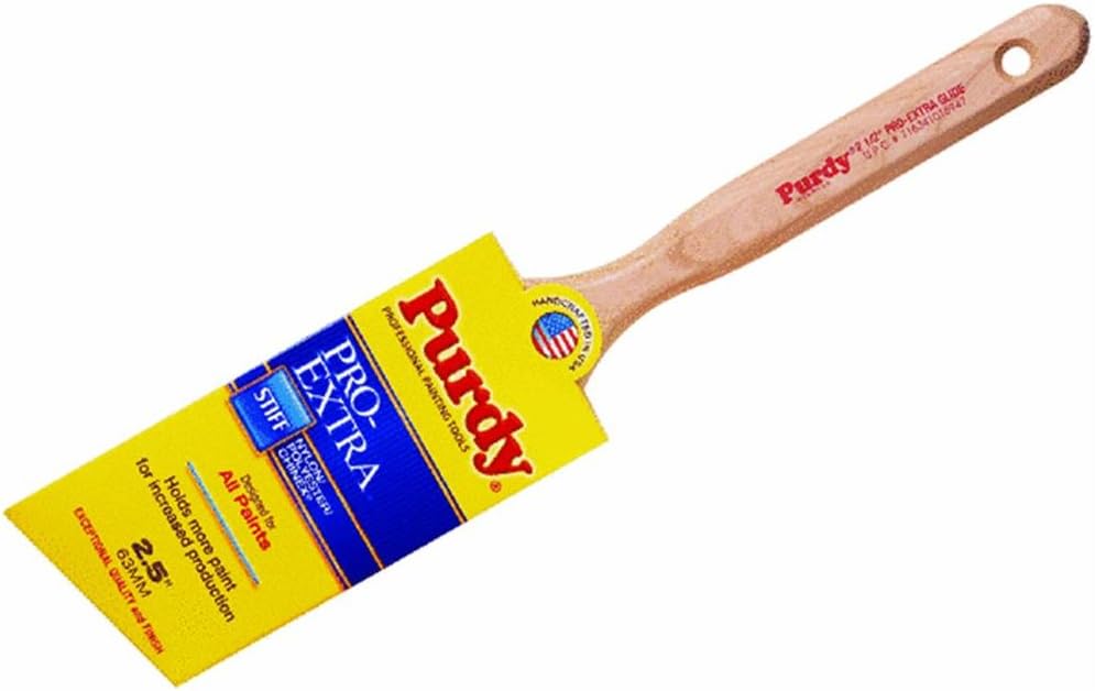 6-Pack Purdy 144152725 Pro-Extra Glide Angled Sash Paint Brush Set, 2-1/2", Tynex Chinex & Orel Fibers