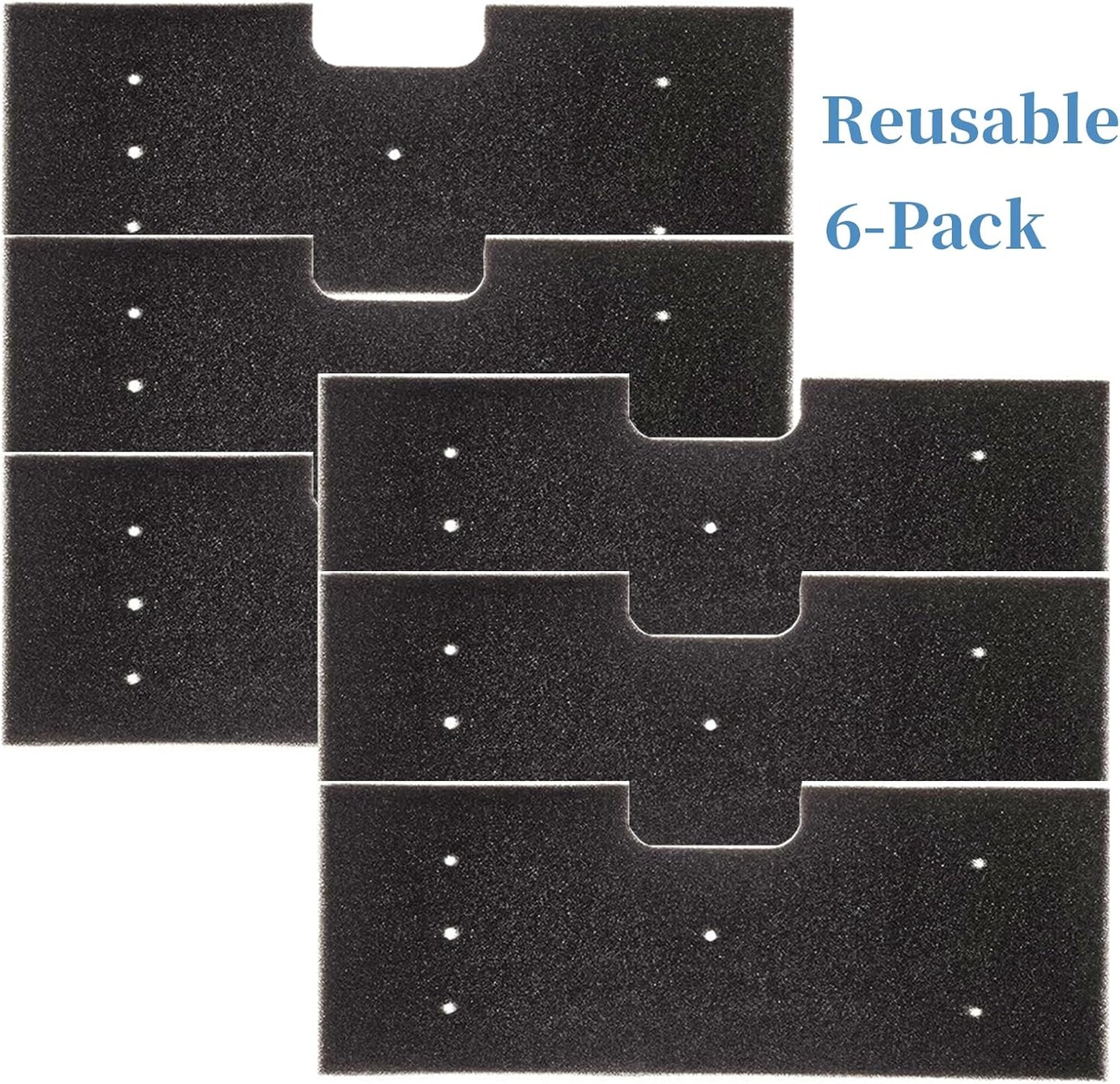 6-Pack Tanngronie WH01X35719 Foam Lint Filter for GE Profile Washer Dryer Combo Models PFQ97HSPVDS