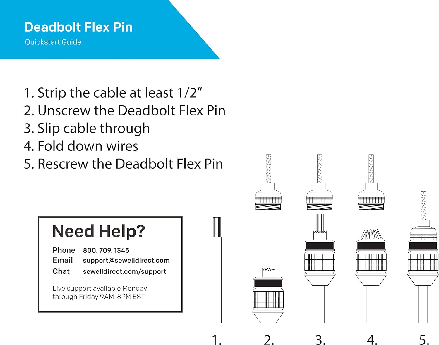 6 Pairs Gold Plated Sewell Deadbolt Flex Pin Banana Plugs for Spring Loaded Speaker Terminals