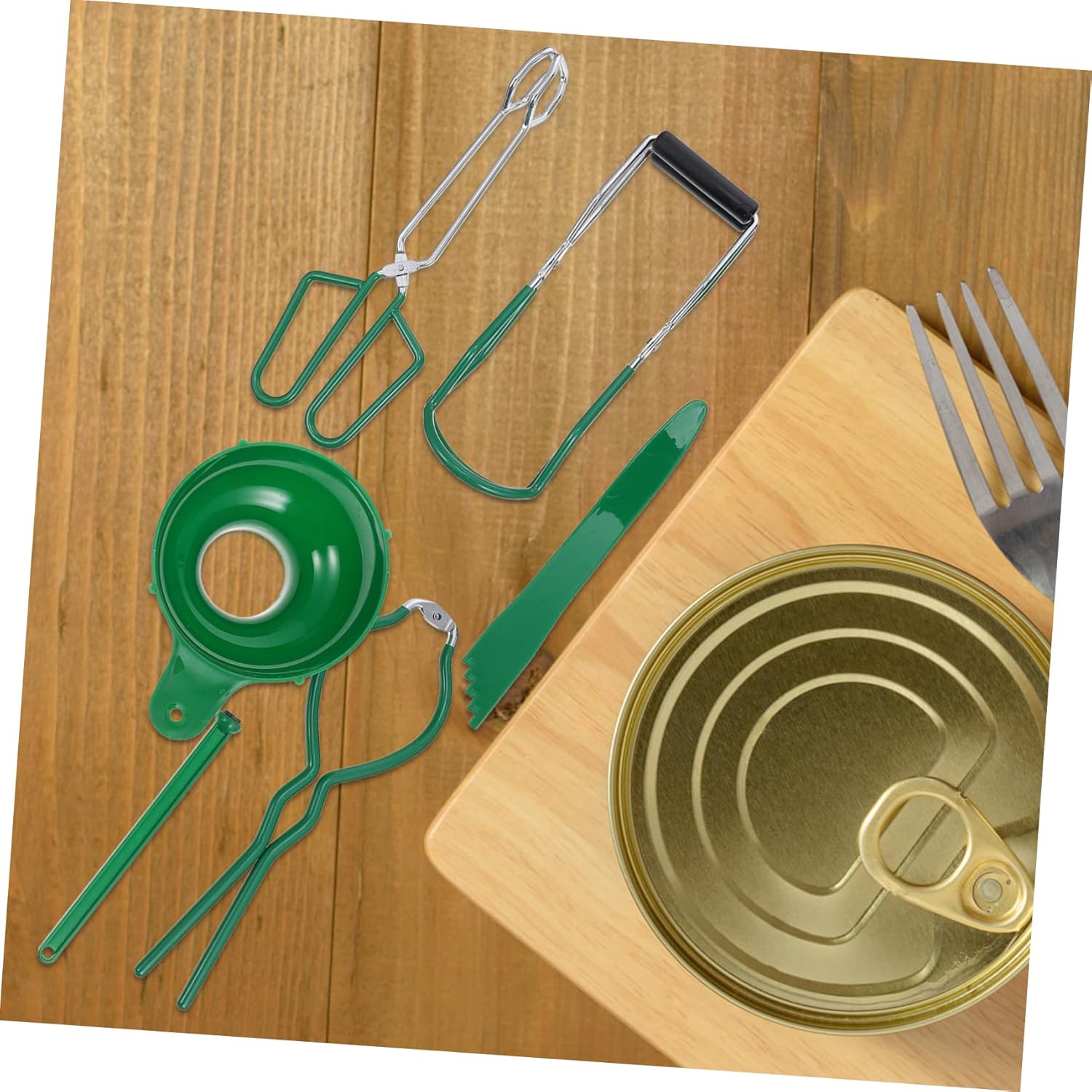 6-Piece Canning Tool Kit with Tongs, Jar Lifter, Funnels, and Magnetic Lid Lifter - Stainless Steel Set for Home Canning and Pickling