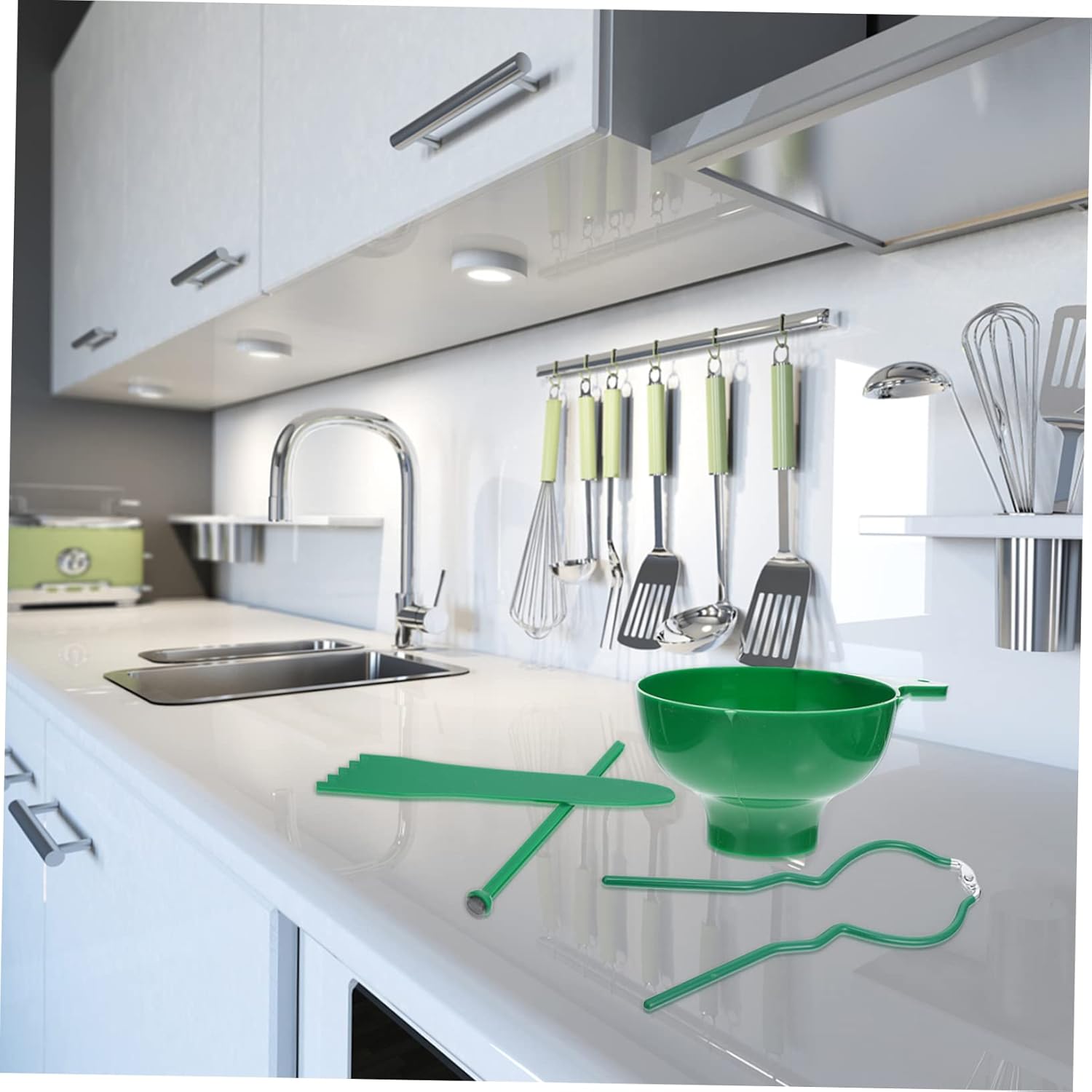 6-Piece Canning Tool Kit with Tongs, Jar Lifter, Funnels, and Magnetic Lid Lifter - Stainless Steel Set for Home Canning and Pickling