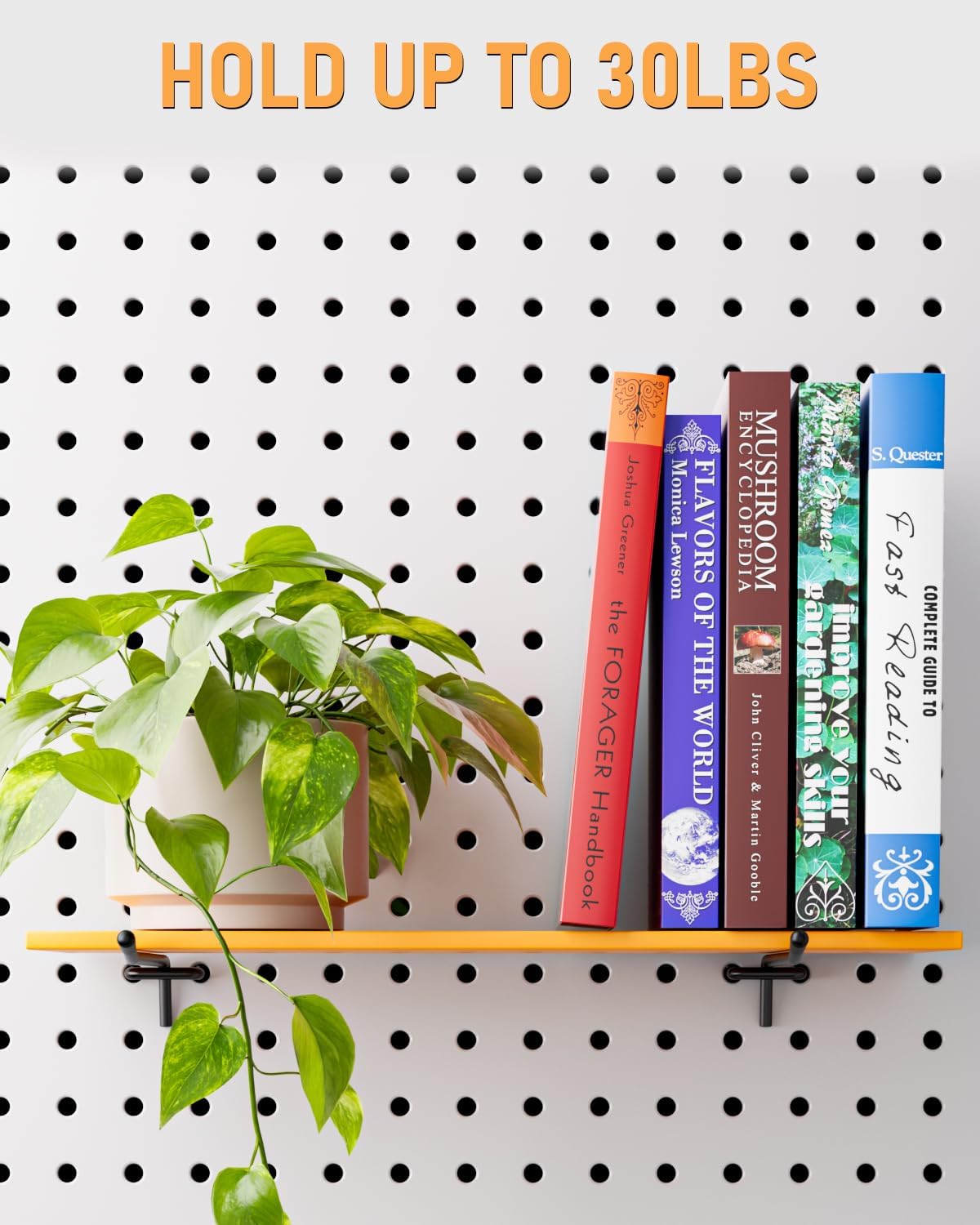 60 Pack of 6 Inch Black Pegboard Hooks - Heavy Duty 1/4" Shelving Accessories for Garage, Kitchen, and Craft Organization