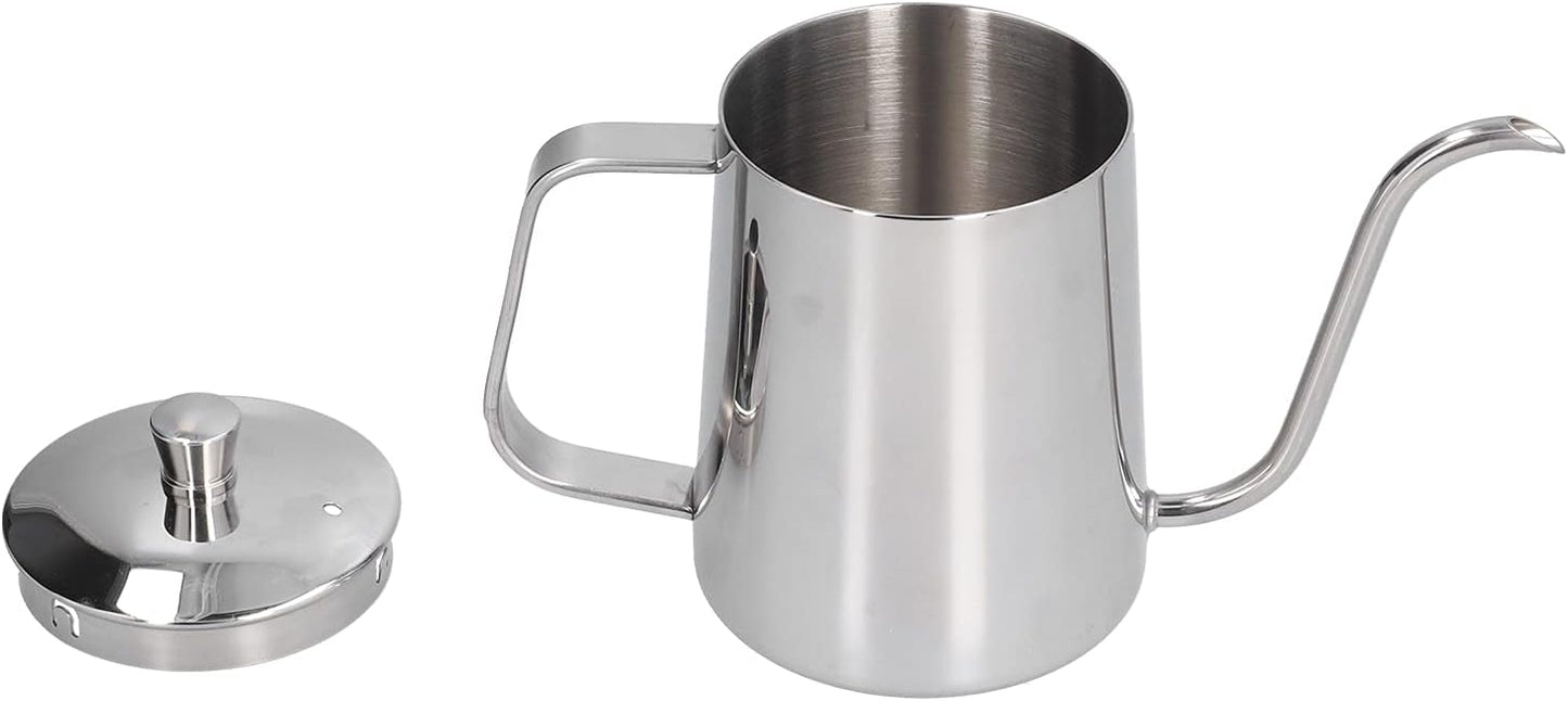 600ml Stainless Steel Gooseneck Coffee Kettle for Home Kitchen - Tea & Pour Over Pot