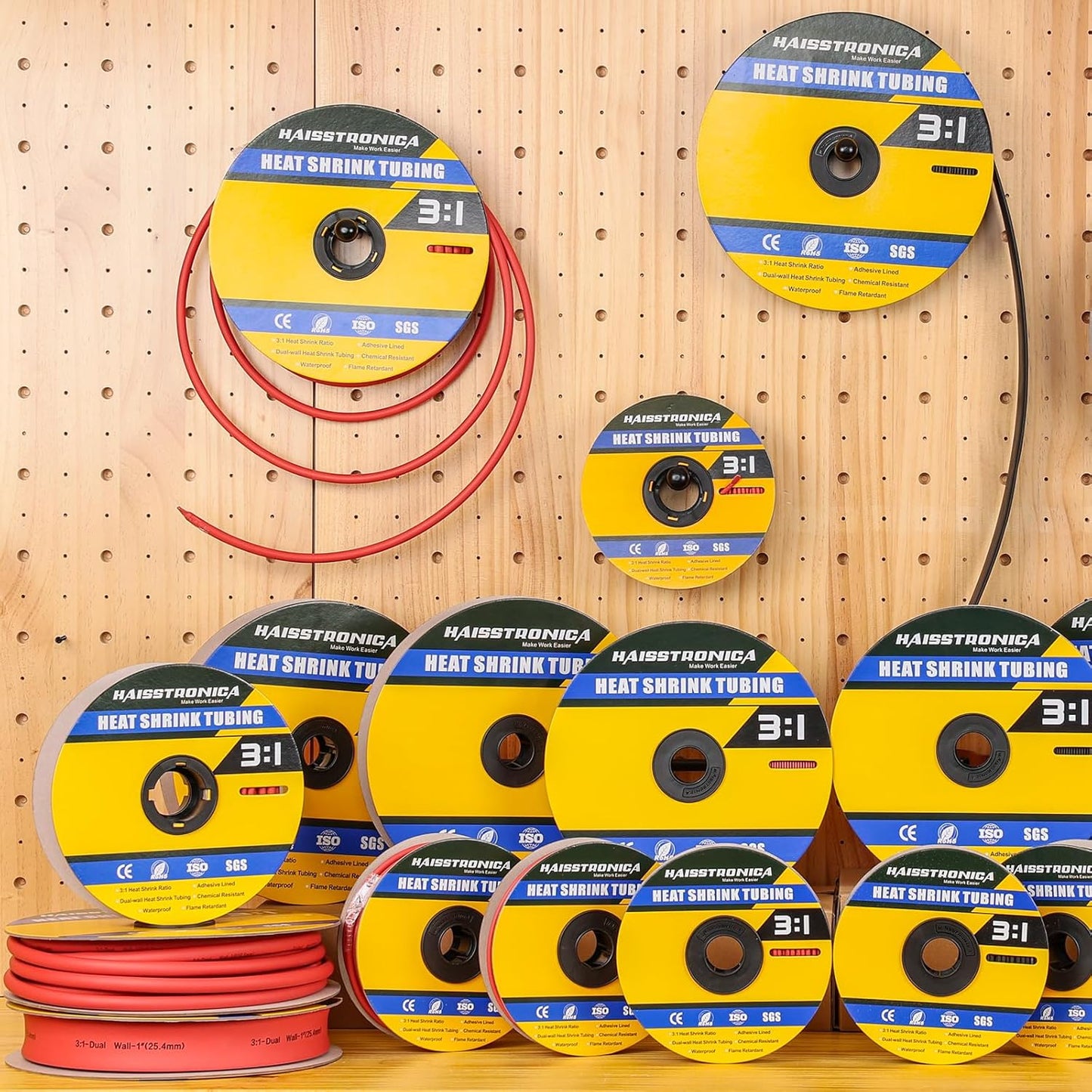 65FT 1/4" Black Heat Shrink Tubing Kit - Adhesive Lined Marine Grade Shrink Tube for Home, Auto, Industrial - 3:1 Shrink Ratio