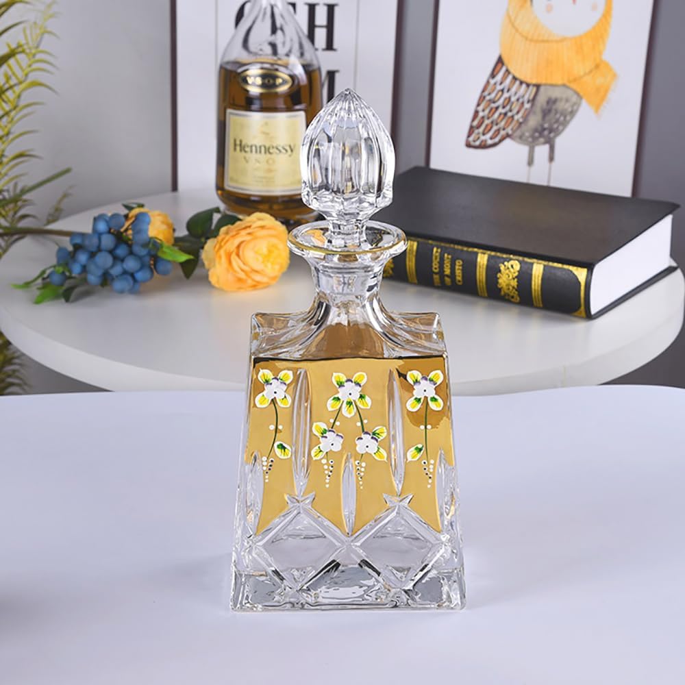 7-Piece Crystal Whiskey Decanter Set with Glasses for Men - Perfect Gift for Whiskey Lovers and Dads