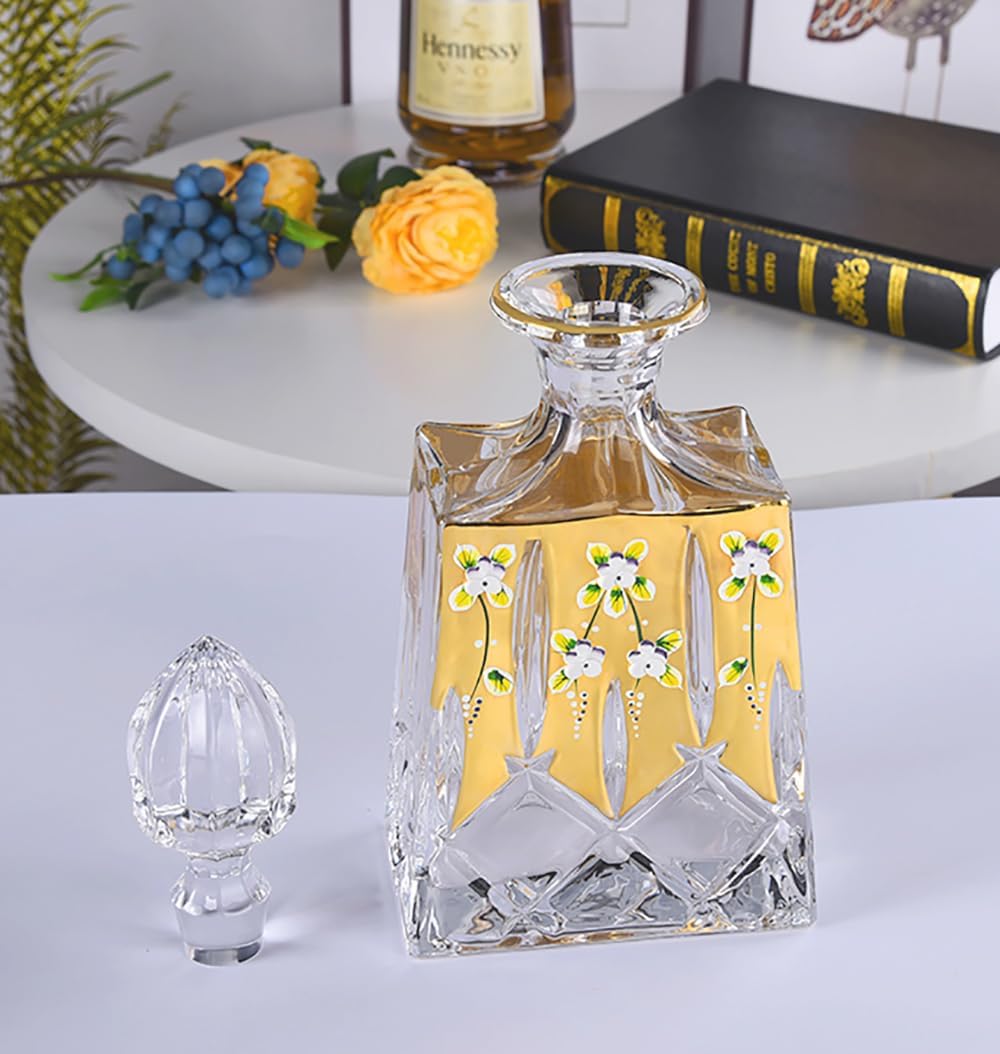7-Piece Crystal Whiskey Decanter Set with Glasses for Men - Perfect Gift for Whiskey Lovers and Dads