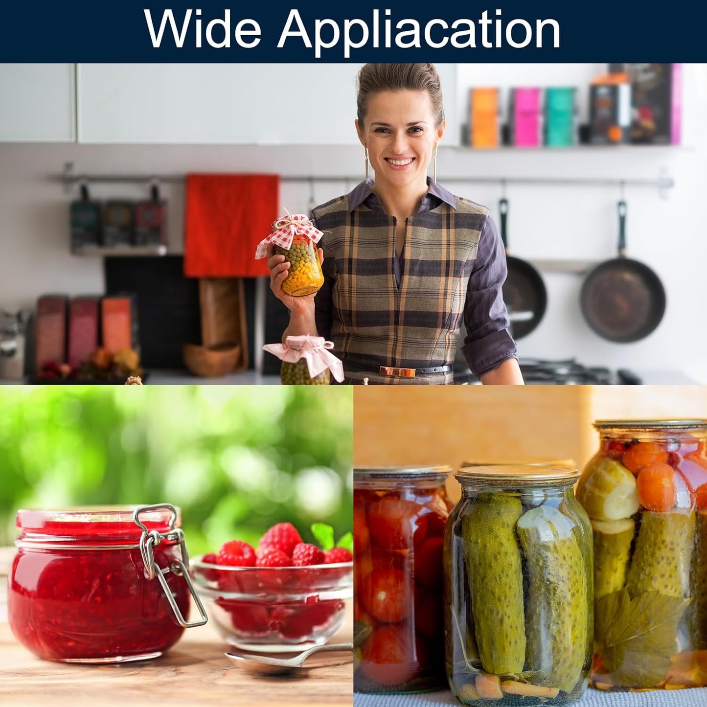 7-Piece Home Canning Kit Set with Essential Tools for Canning Jars - Red Color