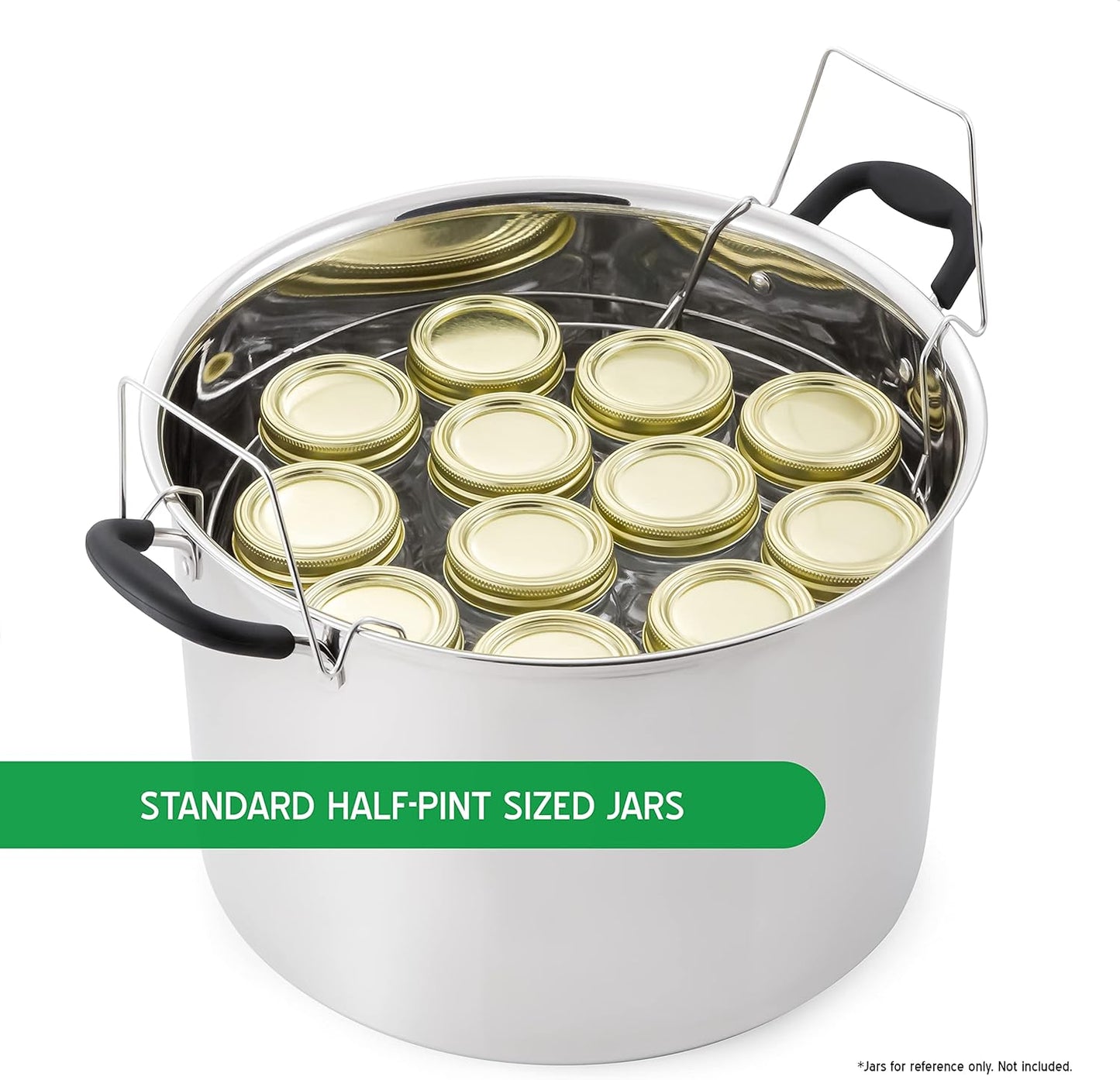 7-Piece Stainless Steel Water Bath Canner Set with Induction Capable 21.5Qt Pot and Accessories
