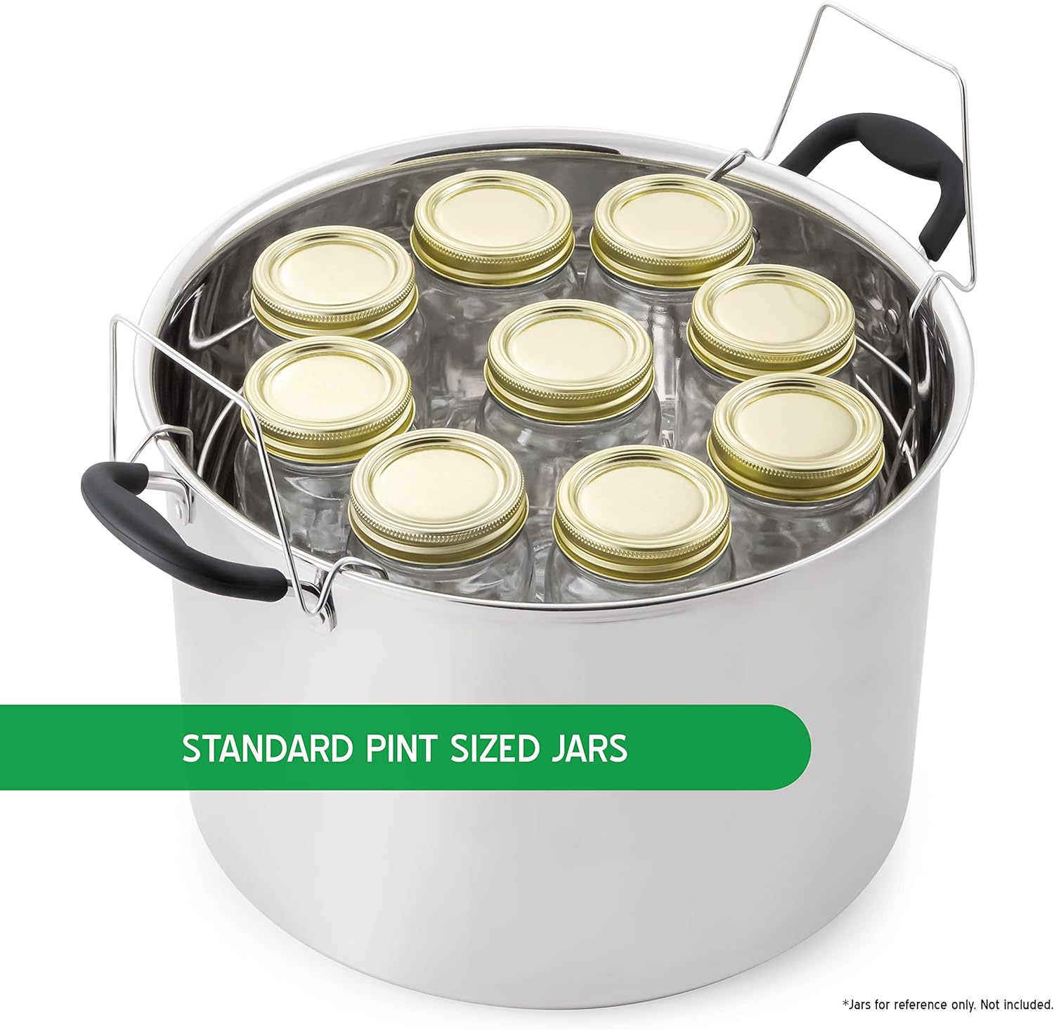 7-Piece Stainless Steel Water Bath Canner Set with Induction Capable 21.5Qt Pot and Accessories