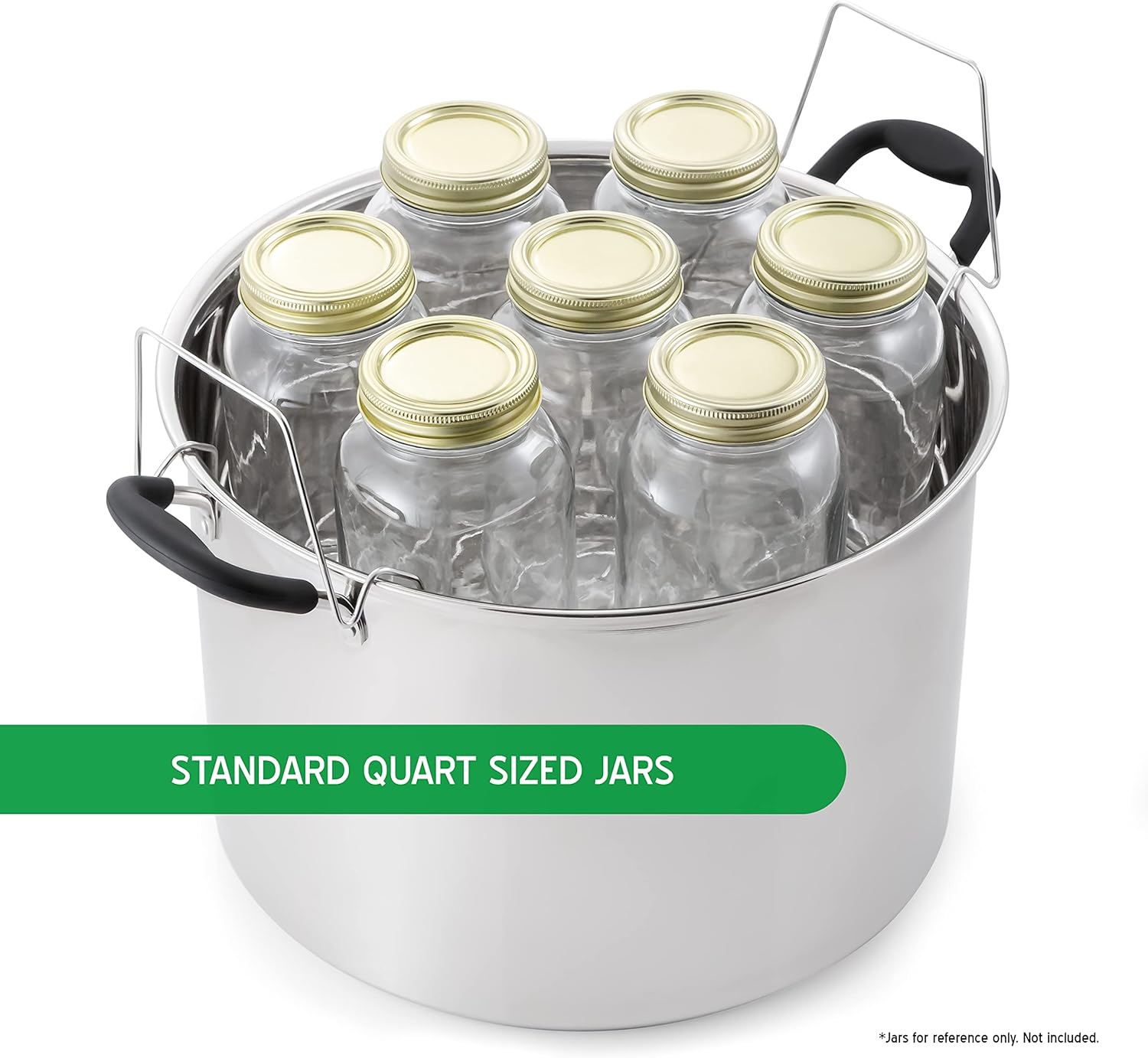 7-Piece Stainless Steel Water Bath Canner Set with Induction Capable 21.5Qt Pot and Accessories