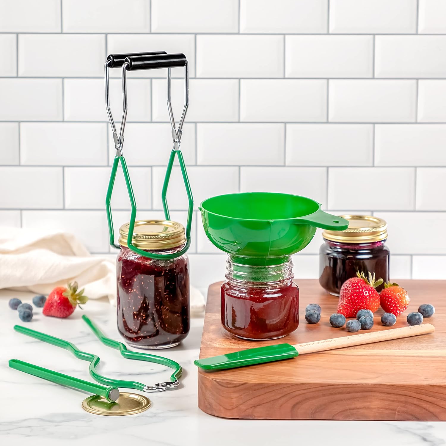 7-Piece Stainless Steel Water Bath Canner Set with Induction Capable 21.5Qt Pot and Accessories