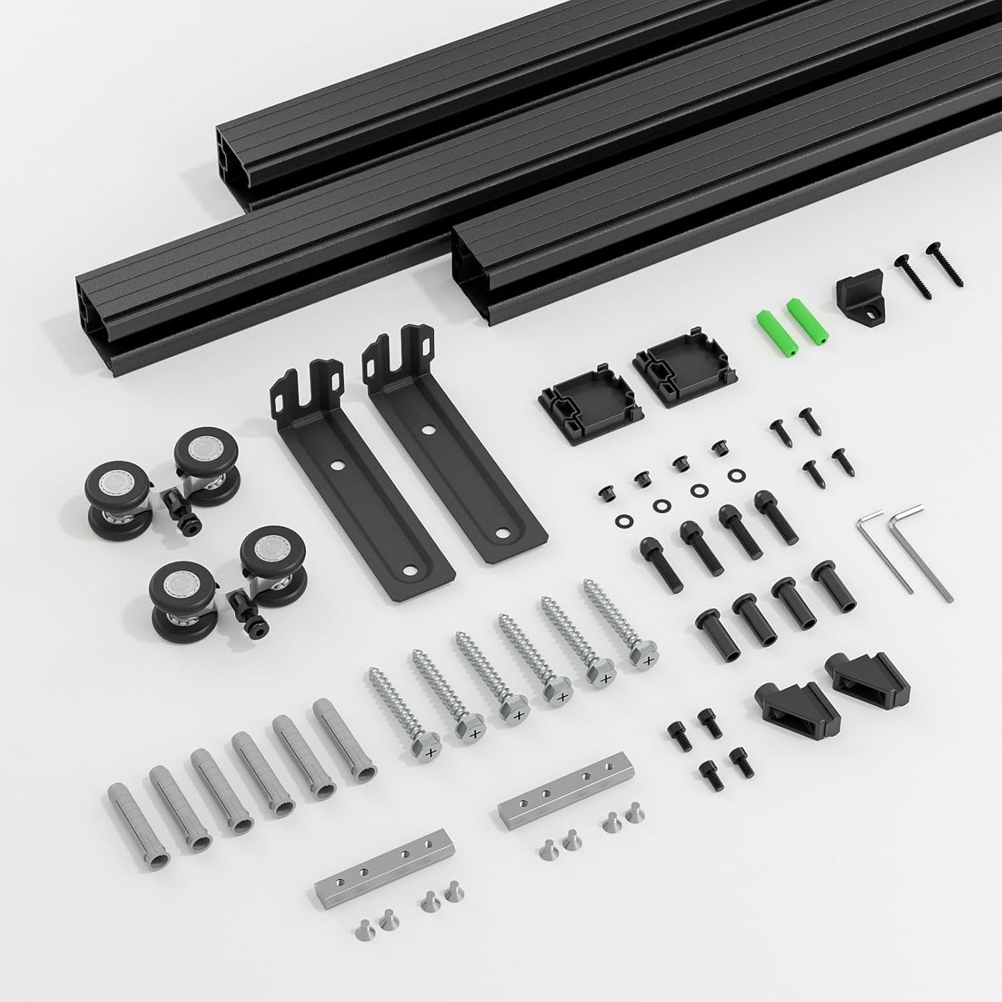 72" Ceiling Mount Box Rail Barn Door Hardware Kit for Single Door - Heavy Duty Sliding Track, Aluminium Alloy (No Door)