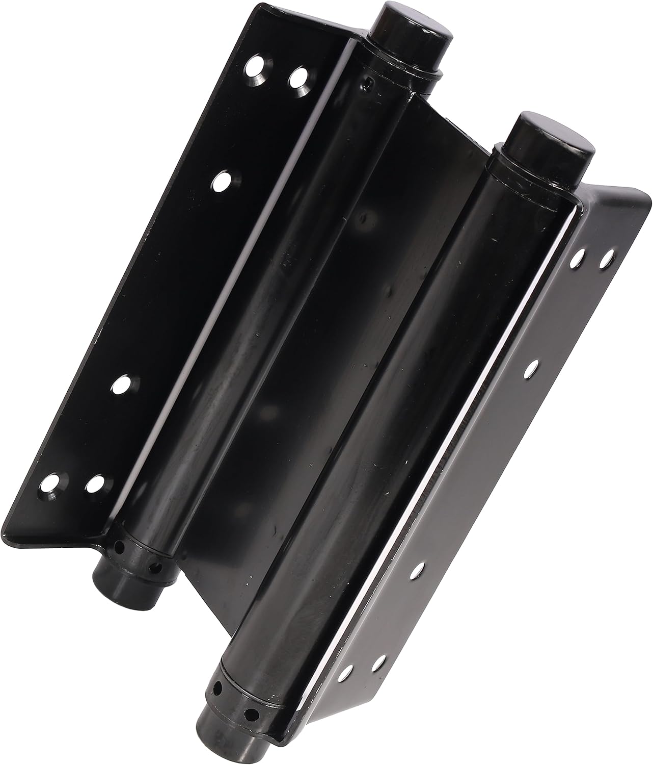 8" Black Heavy Duty Double Action Spring Hinges for Cafe Saloon Pub Swinging Doors - Pair, 201 Stainless Steel