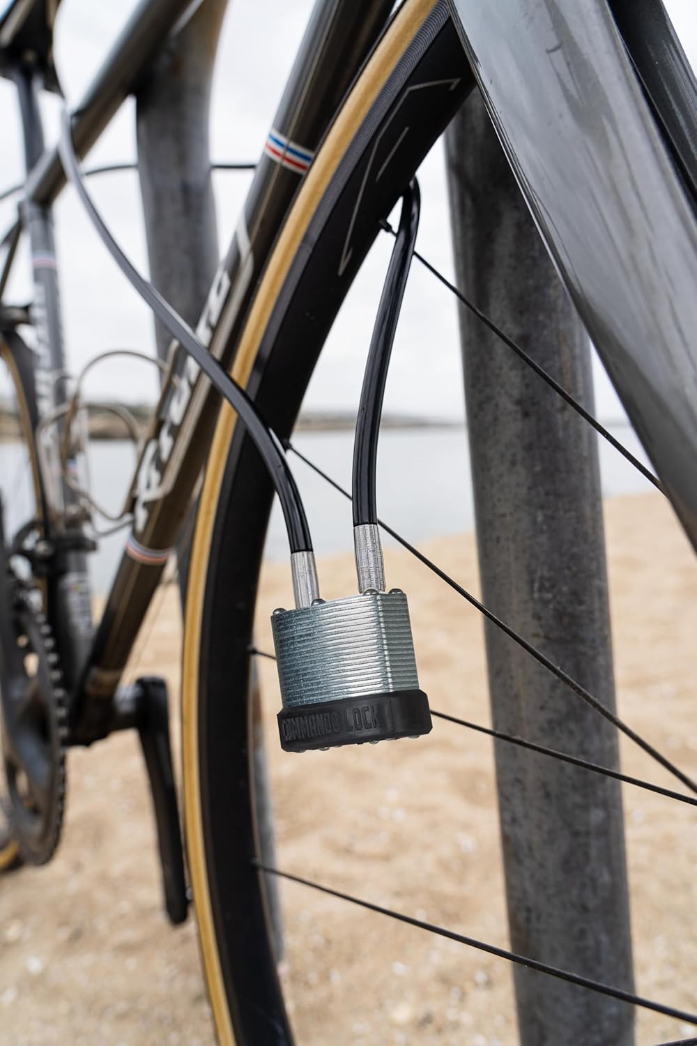 8 ft Steel Cable Commando Lock - Military Grade Keyed Padlock - Heavy Duty, Pick, Bump, and Weather Resistant - Stainless Steel and Brass Construction - WildKart