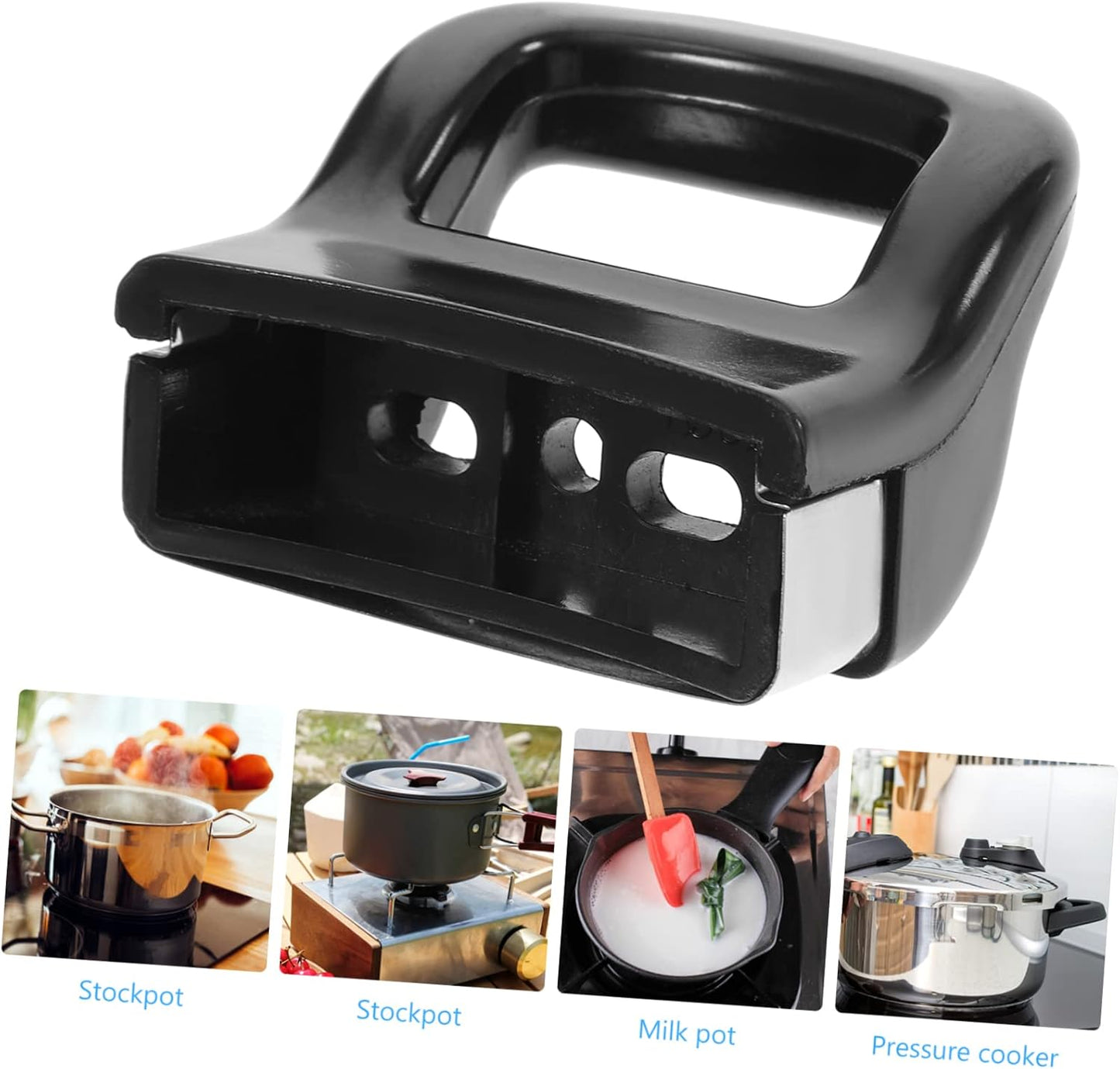 8 Pcs Pressure Cooker Auxiliary Handle Set - Replacement Pot Grip, Steamer Pan Handle, Anti-Scald Frying Pan Handle, Wok Accessories - Kitchen Gadget for Pans - Durable Plastic Handles