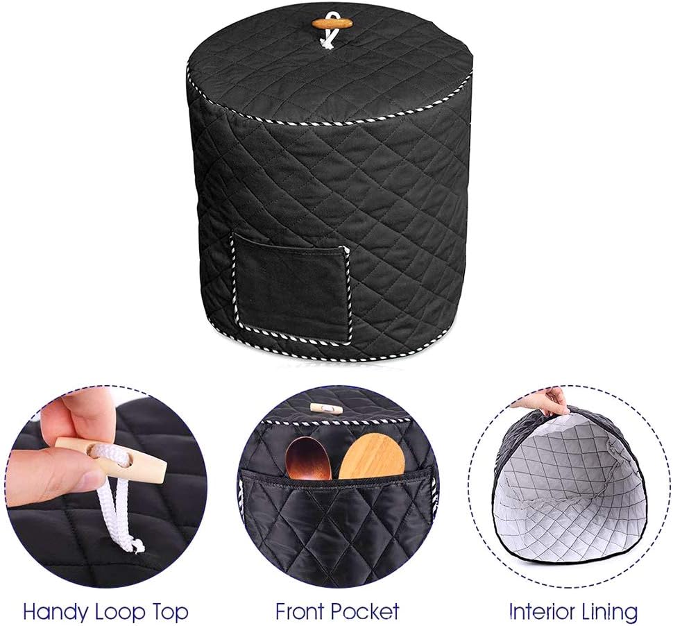 8 Quart Instant Pot Pressure Cooker Cover with Pocket - Anti-Static Dust Cover for Electric Pressure Cooker - Kitchen Appliance Cover