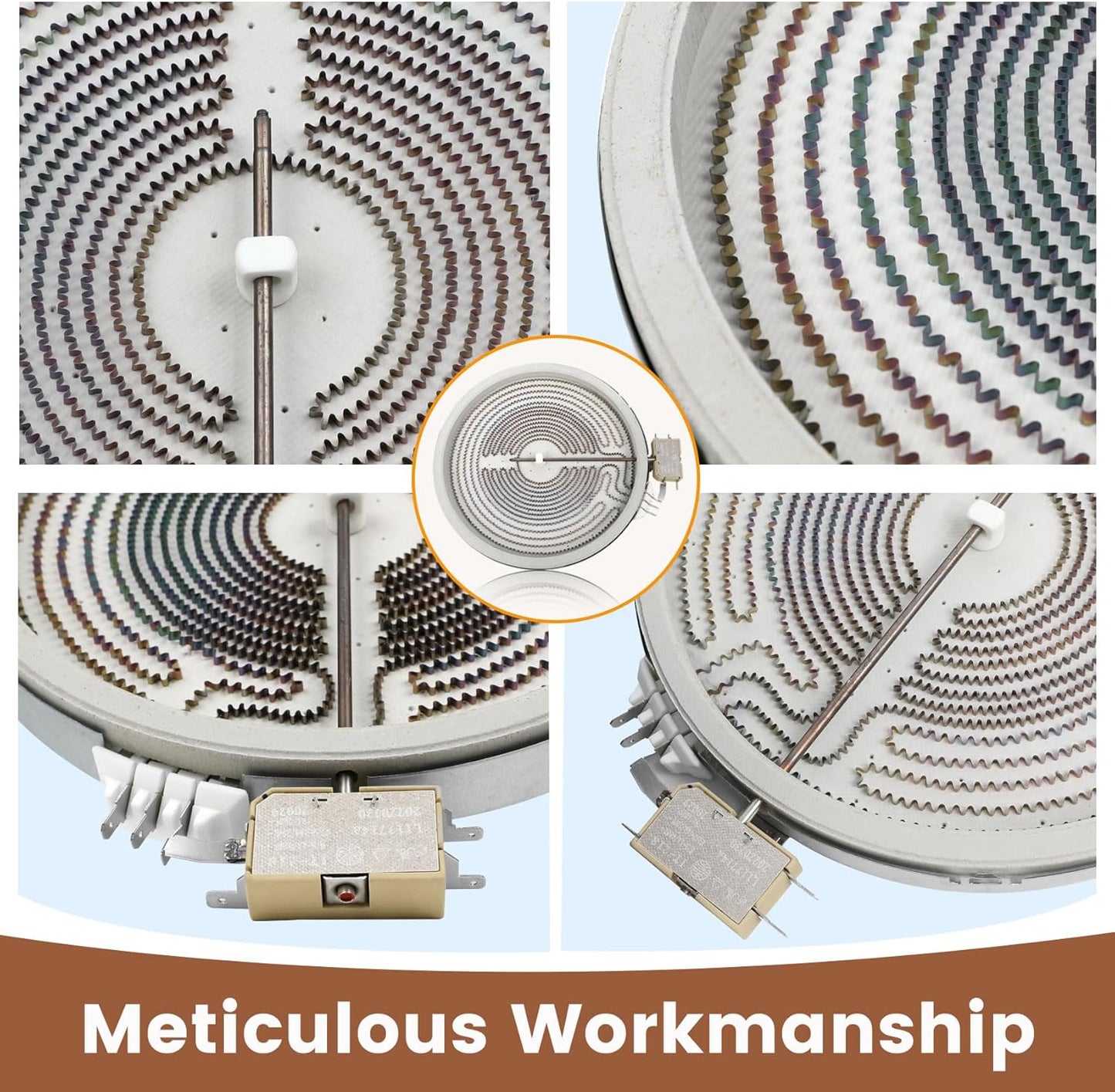 9" 240V Radiant Surface Element Compatible with GE, Samsung, Hotpoint - Replacement for 191D5129P005, 164D3871P001 - Upgraded Model - WB30X20871
