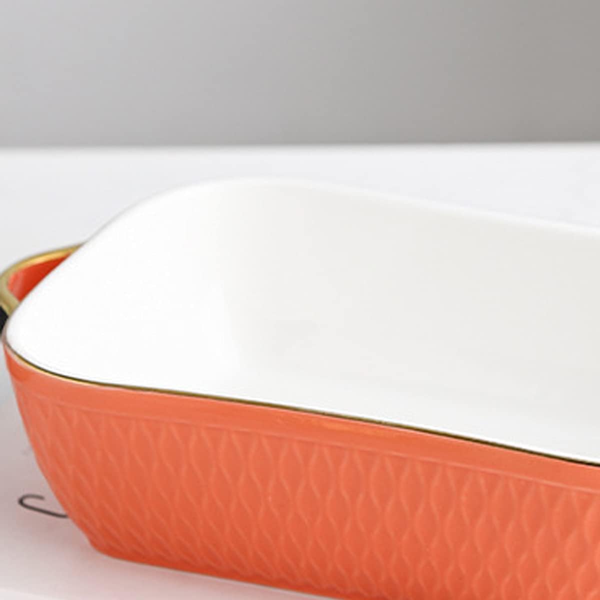 9.4 X 5.4 X 2.2 Inch Ceramic Baking Dish Set with Handle, Porcelain Casserole Dishes for Oven - Red Baking Pans in Multiple Colors