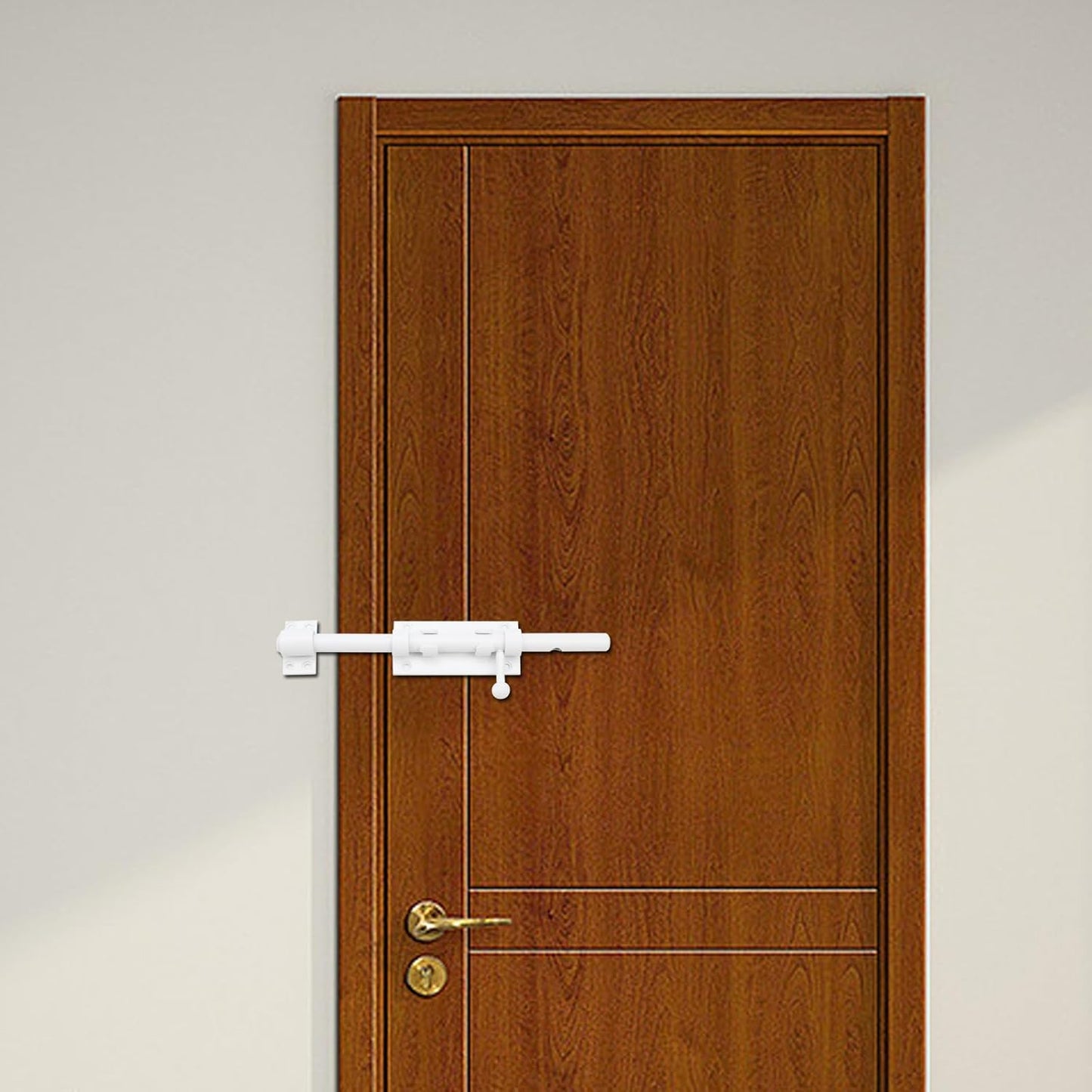 9.65" Heavy Duty Stainless Steel Slide Bolt Gate Latch with Padlock Hole - White Barrel Bolt Lock for Barn, Yard, Fence, Shed