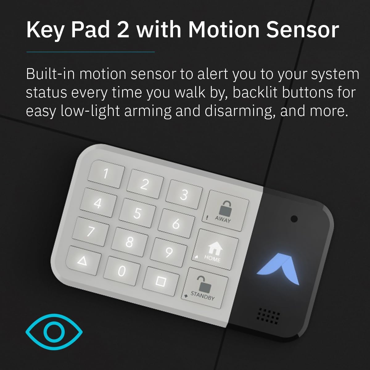 abode Keypad 2: Arm/Disarm, Motion Detection, System Status - Hub Required